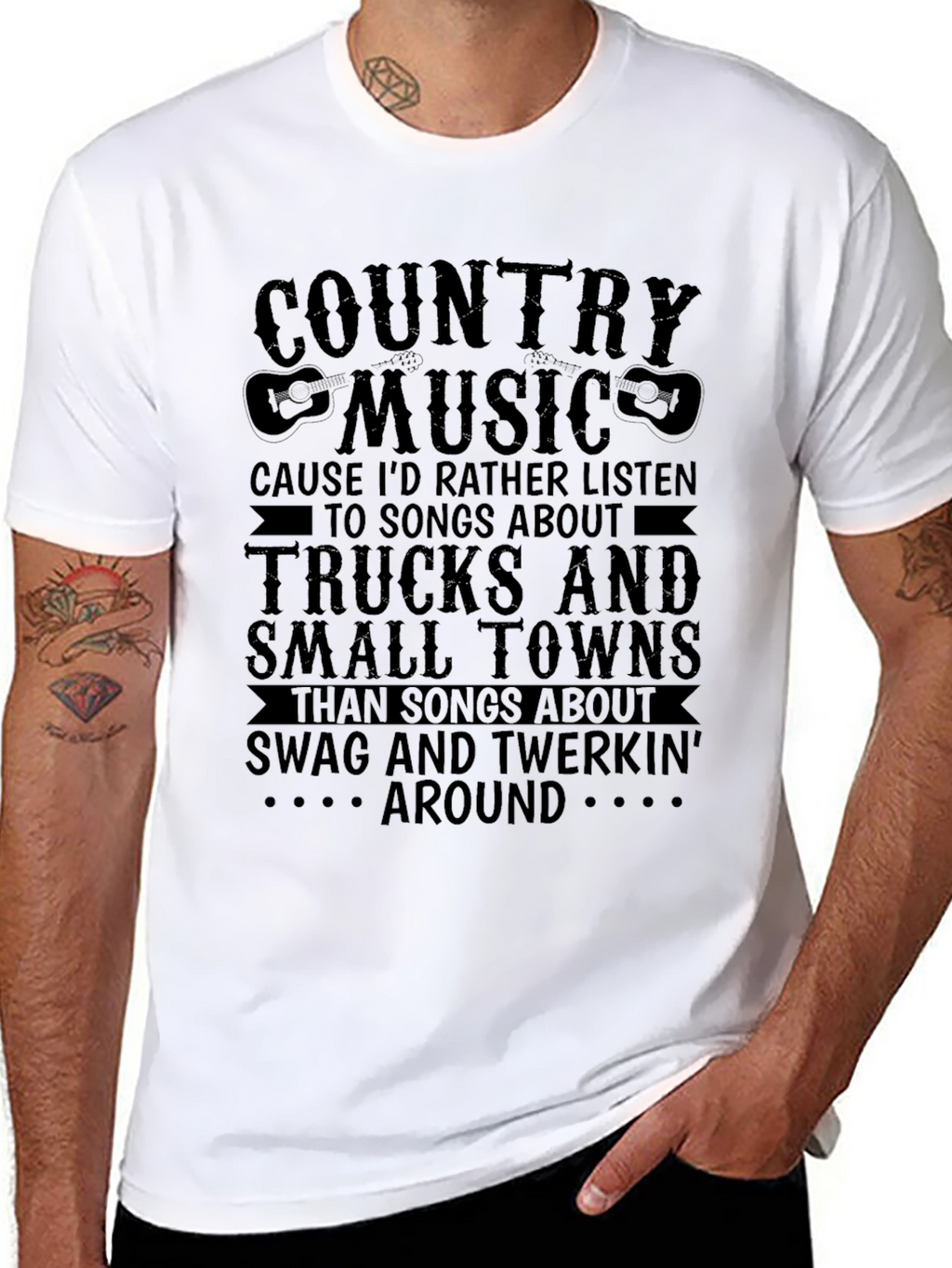 Country Music Lover T-Shirt - Trucks and Small Towns