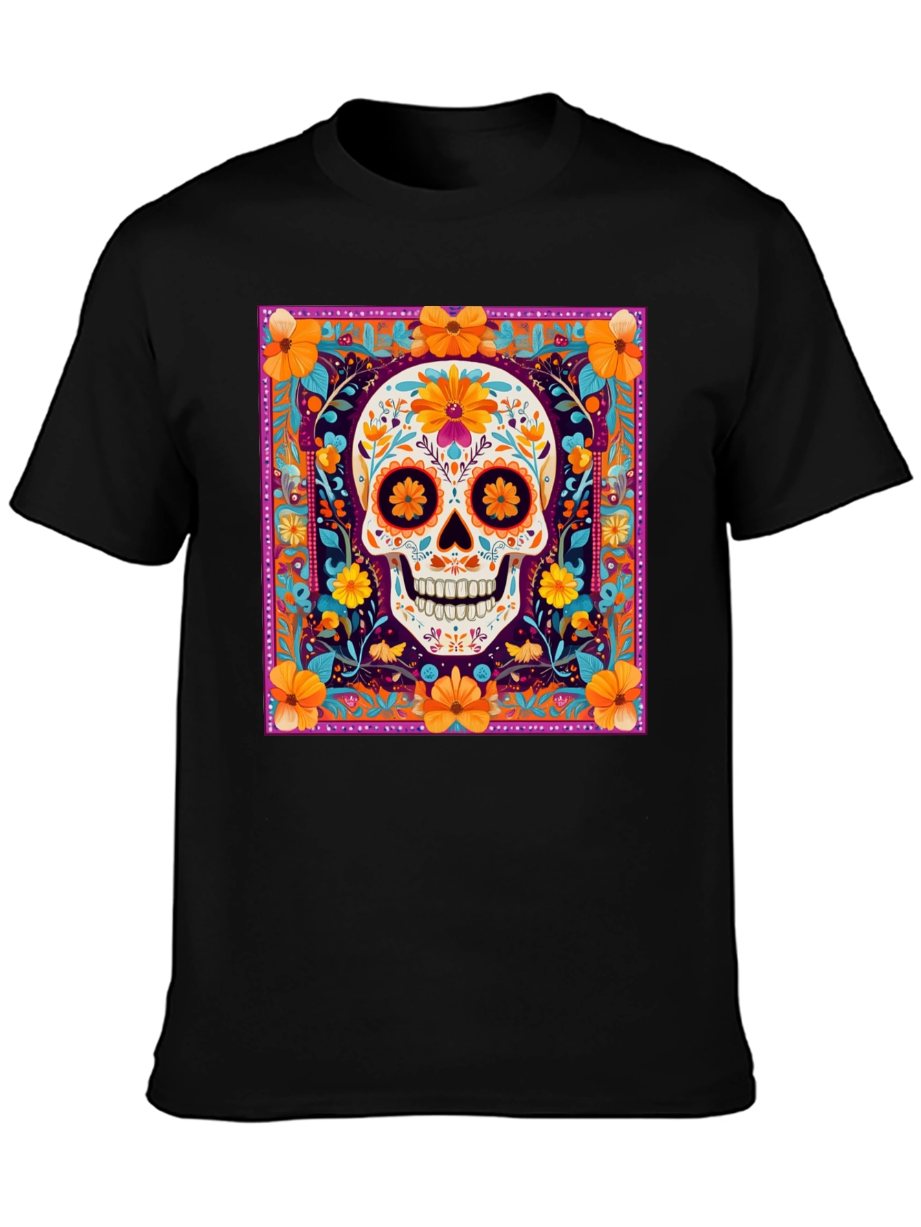 Sugar Skull T-Shirt - Day of the Dead Graphic Tee