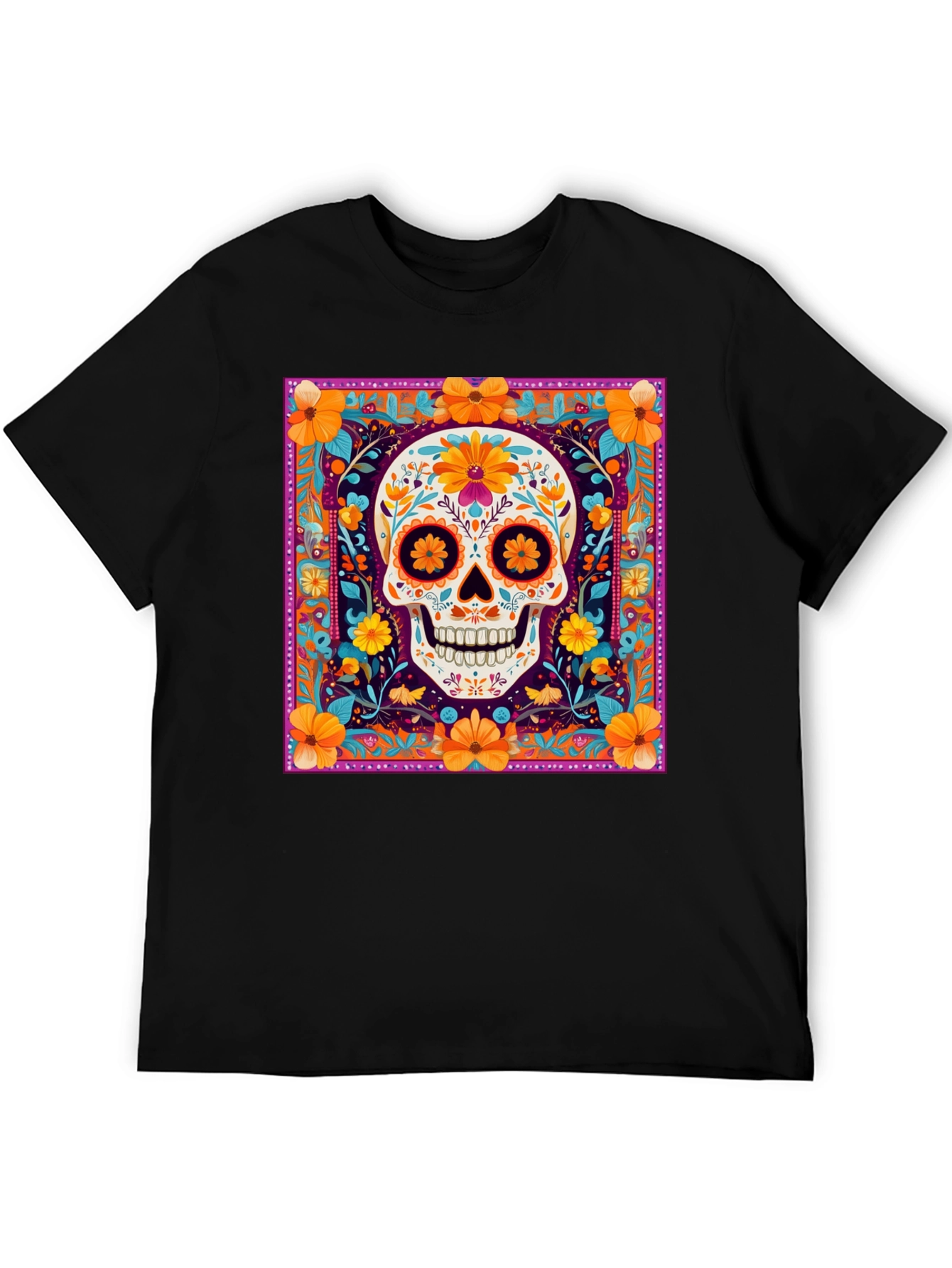 Sugar Skull T-Shirt - Day of the Dead Graphic Tee