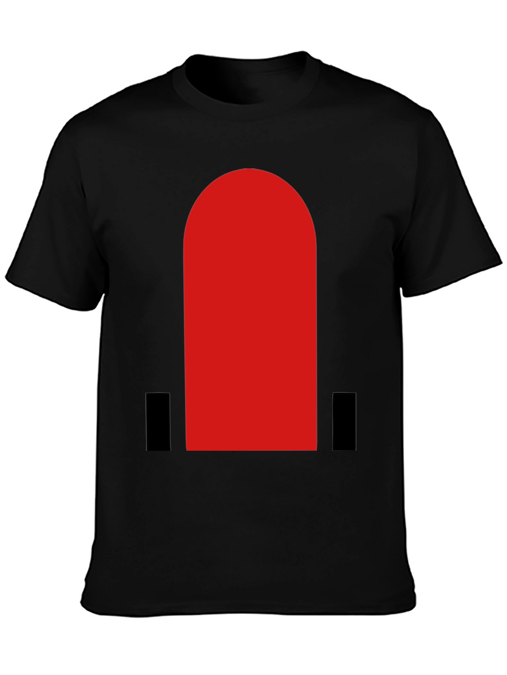 Bold Red Arch Graphic Black T-Shirt