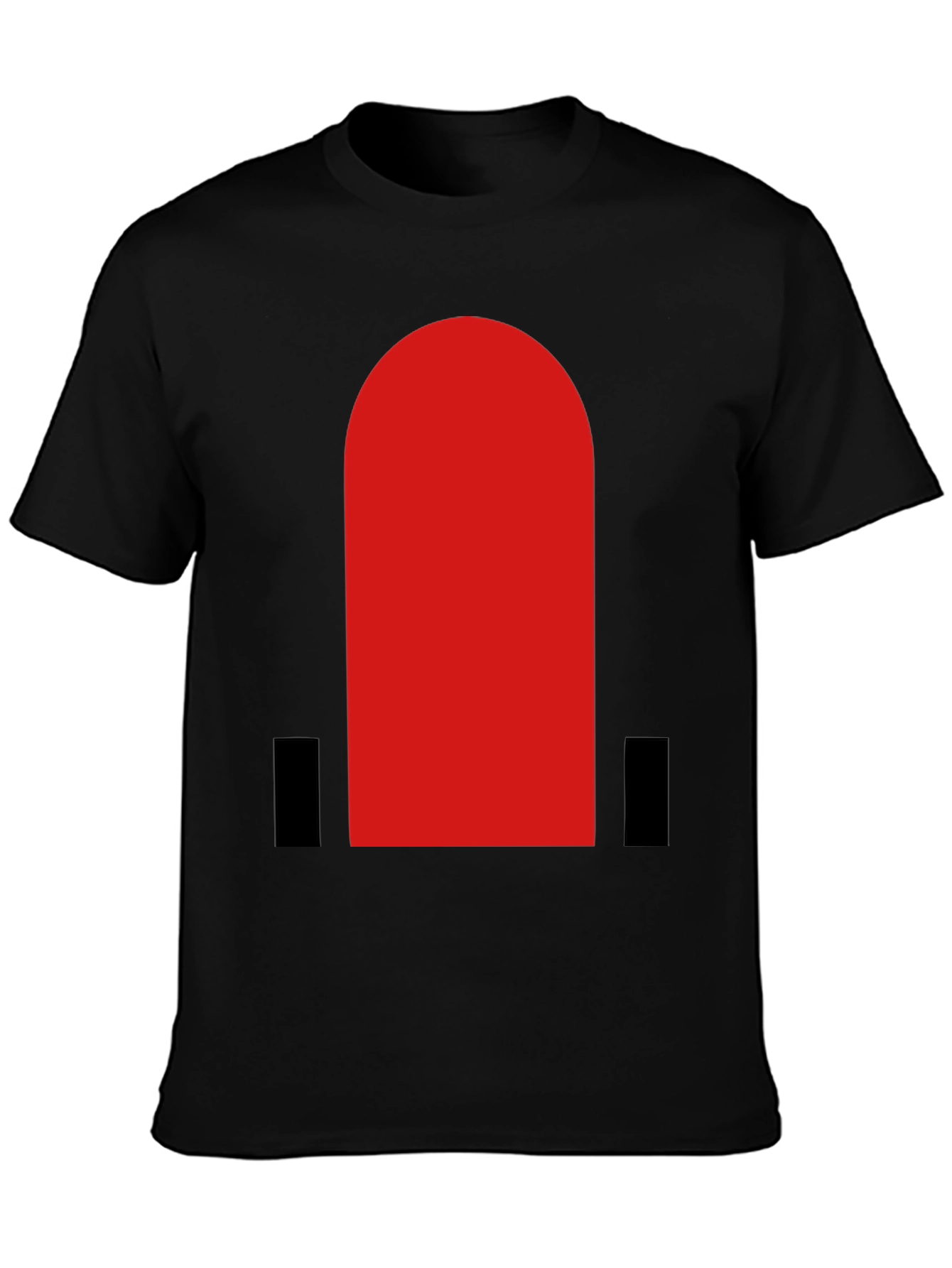 Bold Red Arch Graphic Black T-Shirt