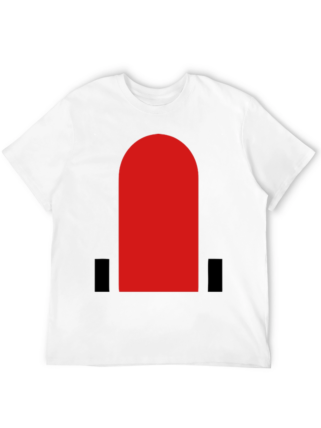Bold Red Arch Graphic Black T-Shirt