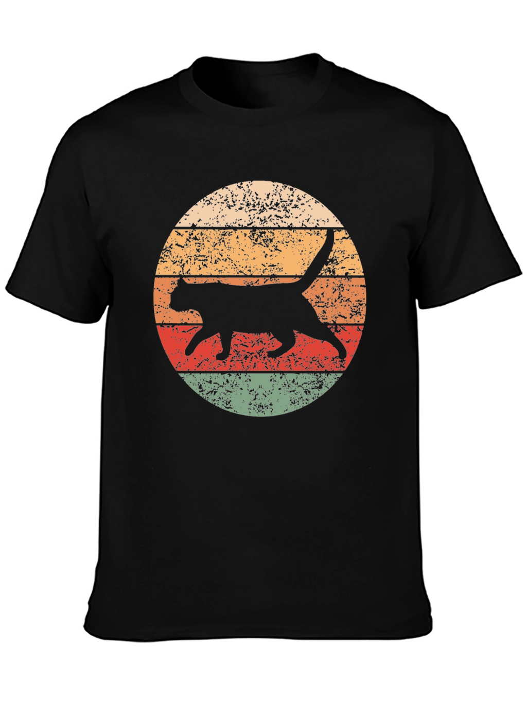 Retro Cat Graphic T-Shirt - Cool Feline Design