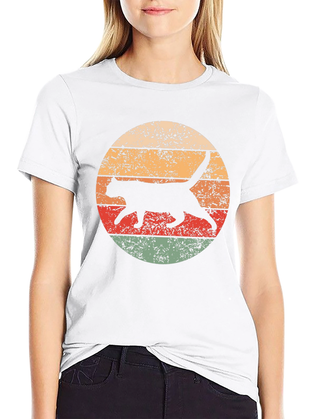 Retro Cat Graphic T-Shirt - Cool Feline Design