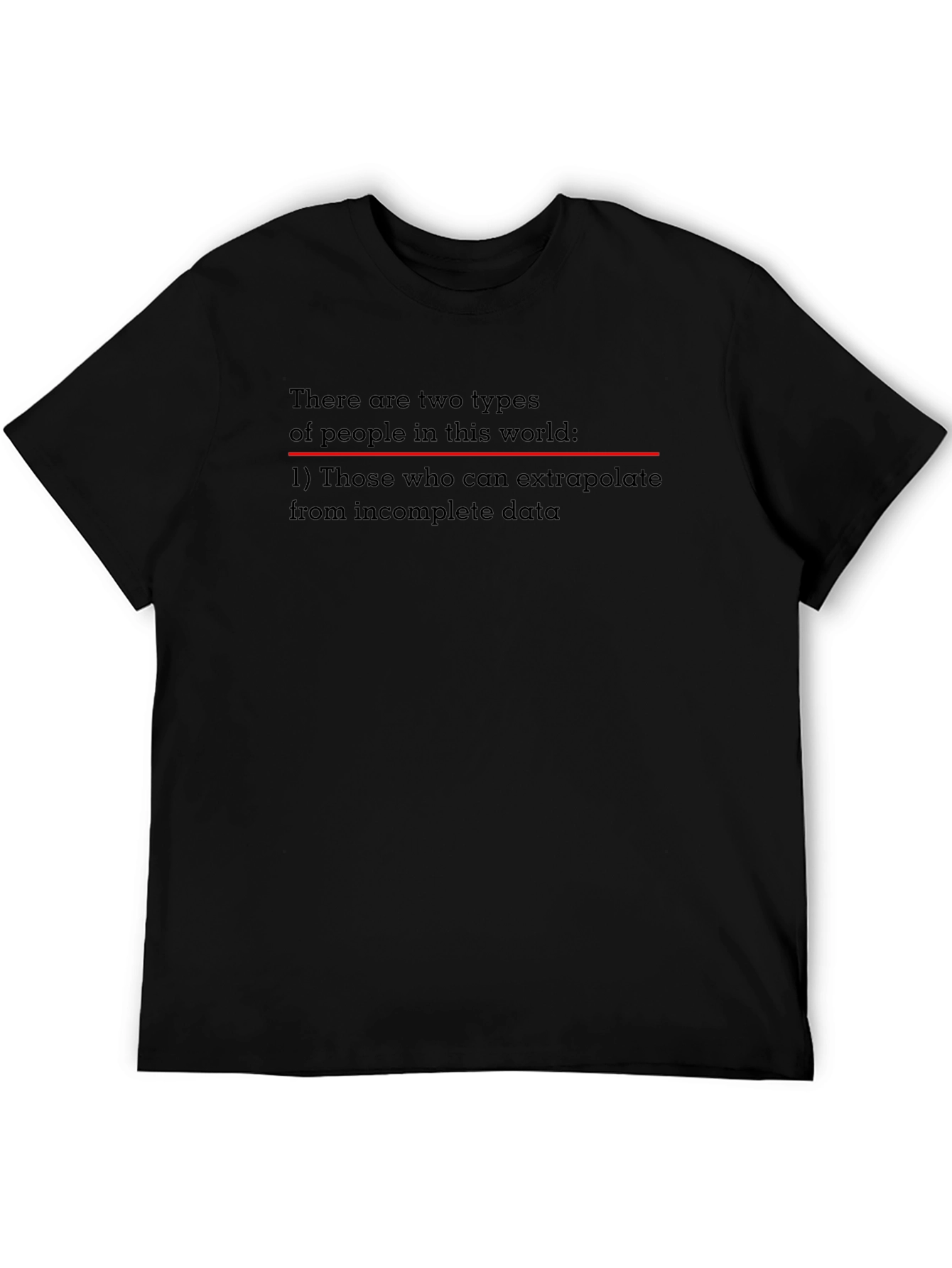 Extrapolate Humor T-Shirt - Black Novelty Tee