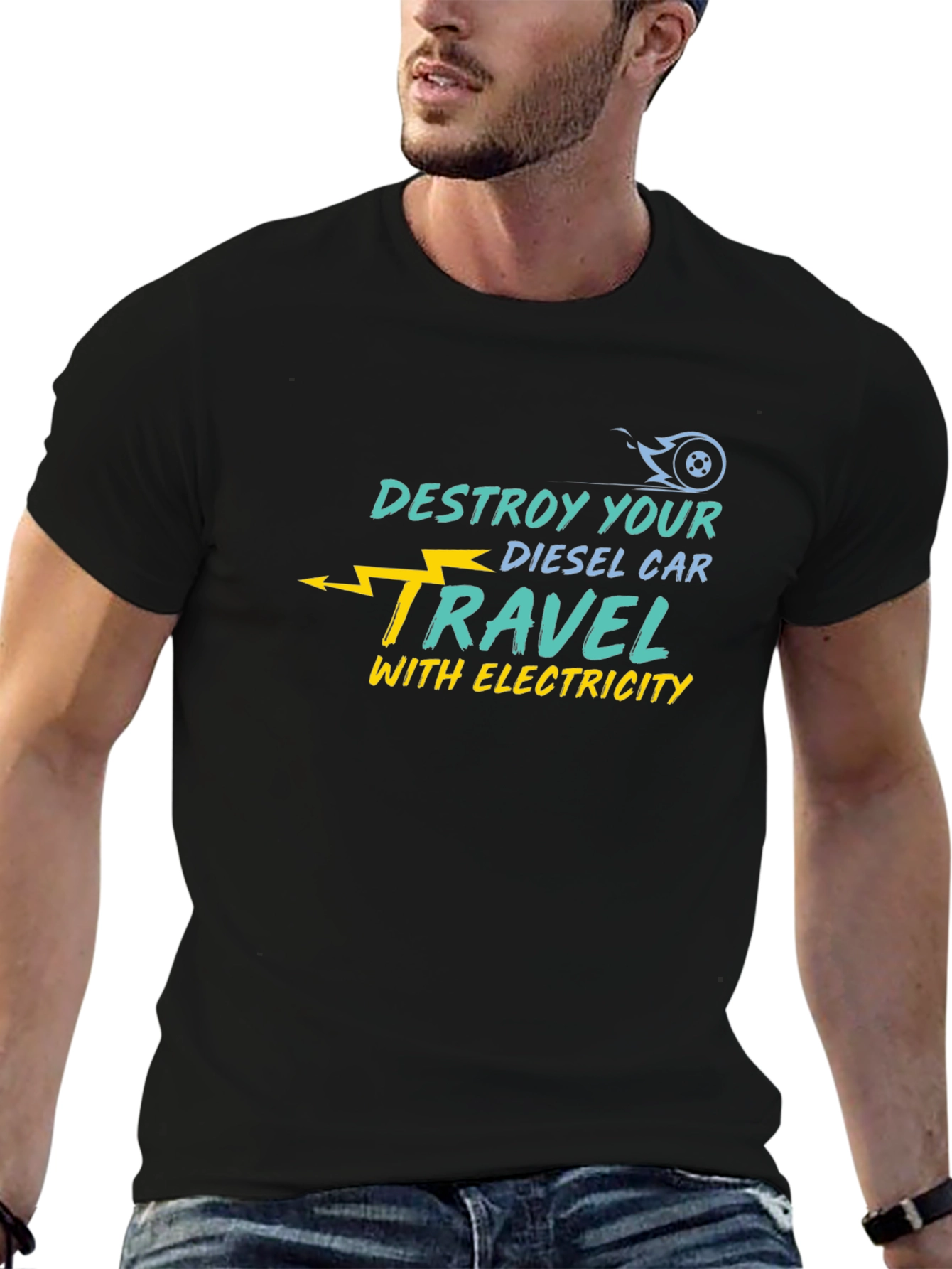 Destroy Your Diesel Car Electric Travel T-Shirt
