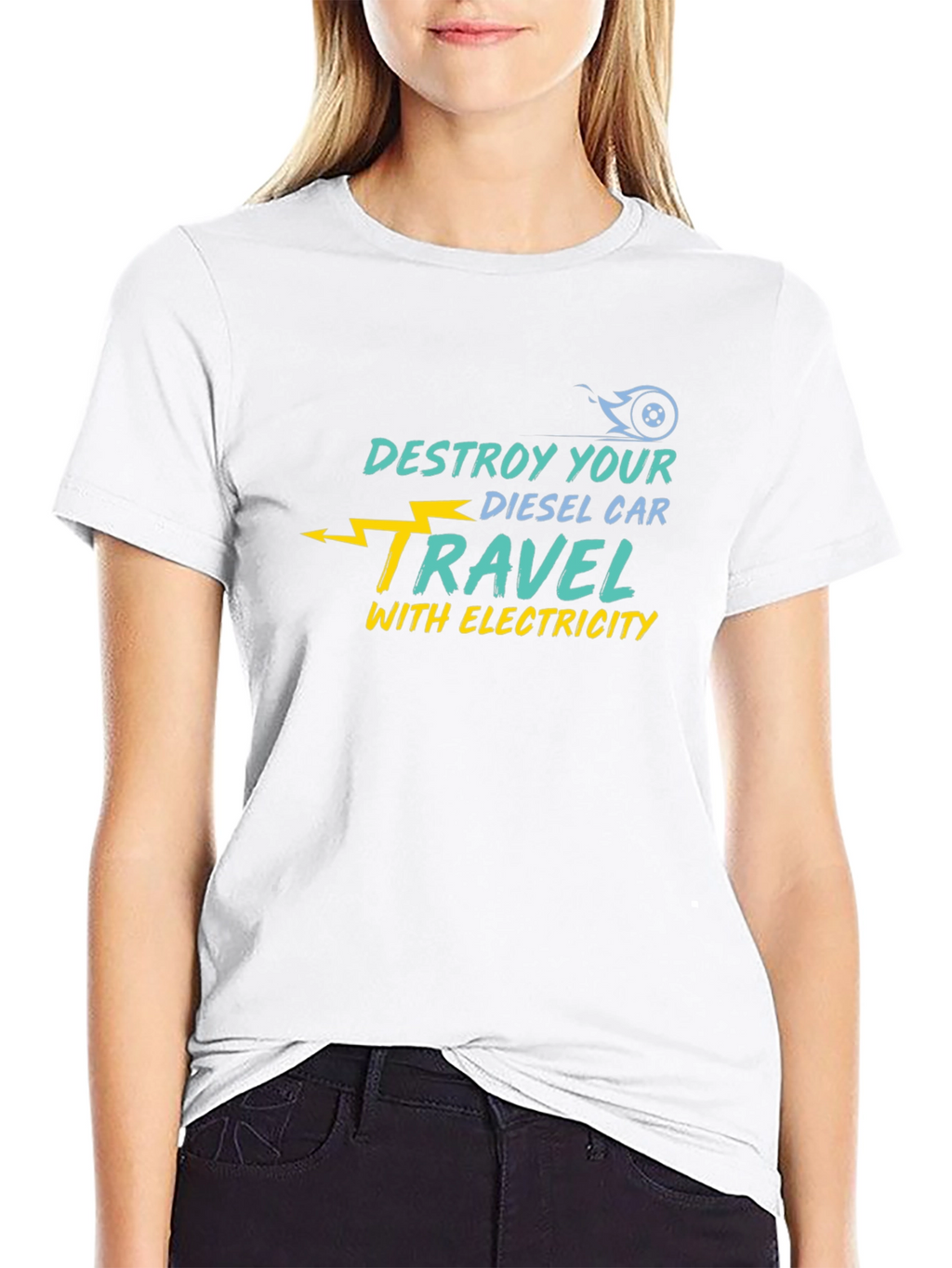 Destroy Your Diesel Car Electric Travel T-Shirt