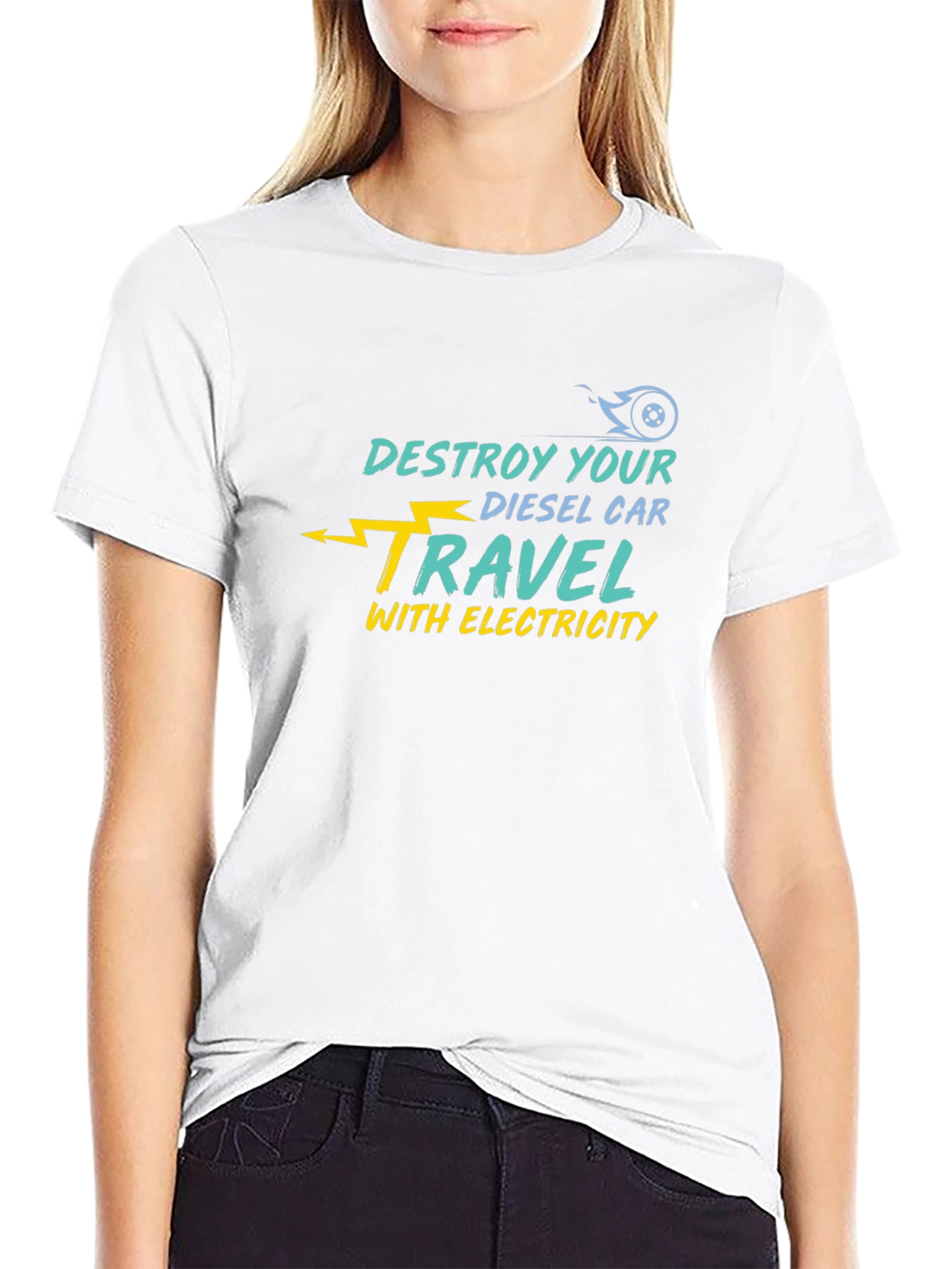 Destroy Your Diesel Car Electric Travel T-Shirt