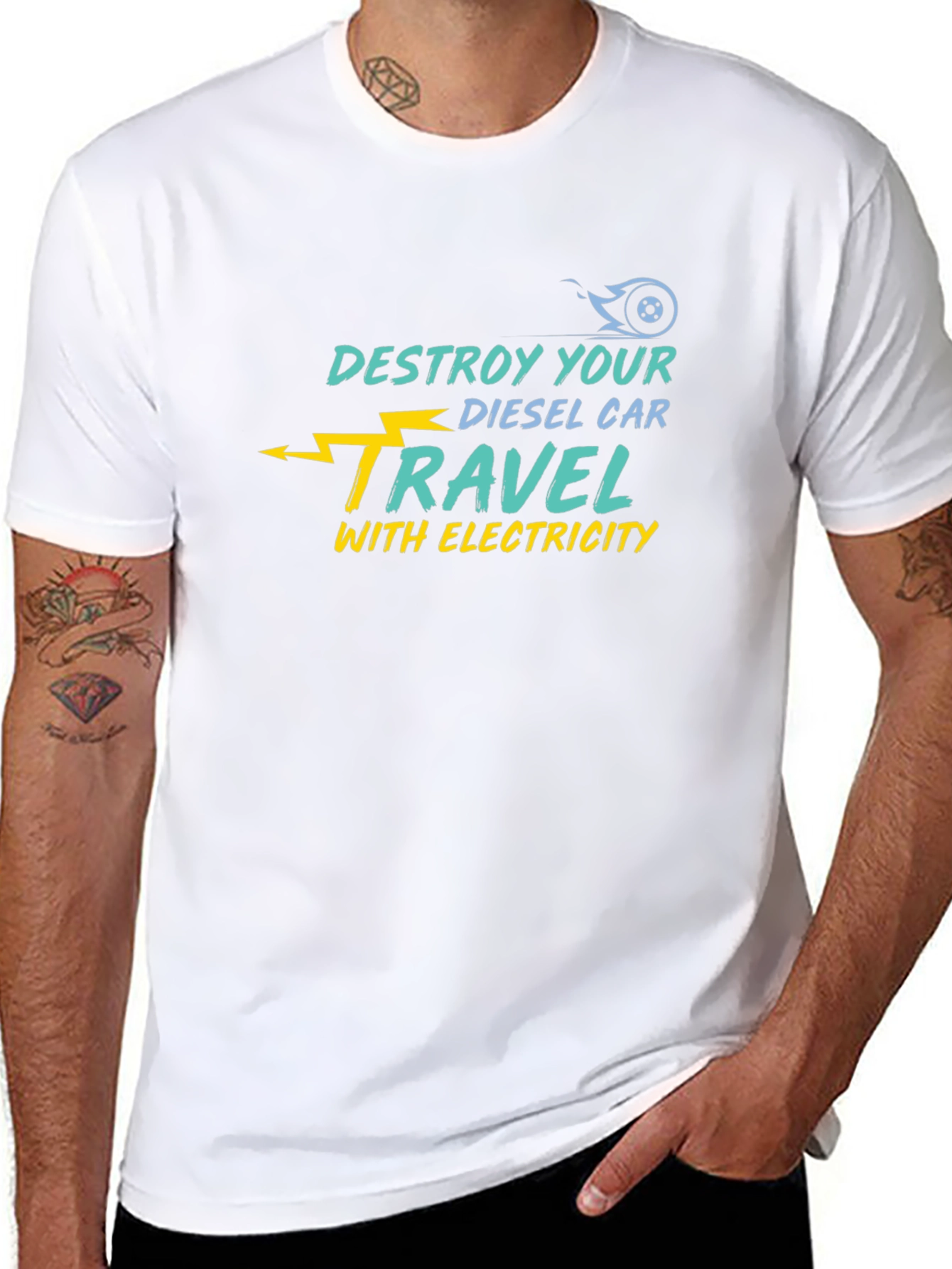 Destroy Your Diesel Car Electric Travel T-Shirt
