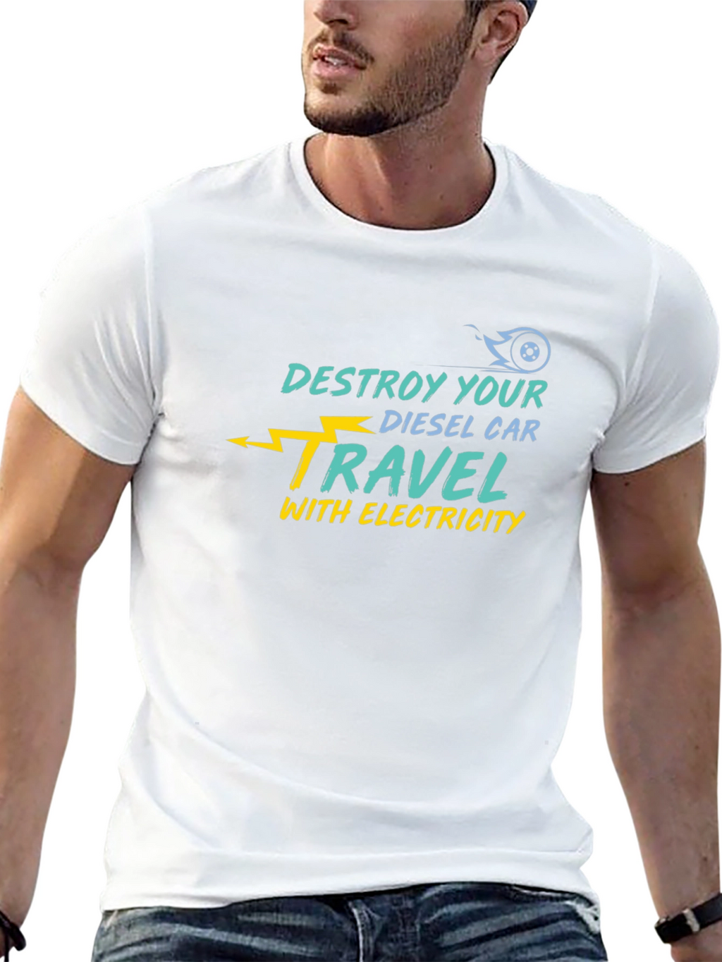 Destroy Your Diesel Car Electric Travel T-Shirt
