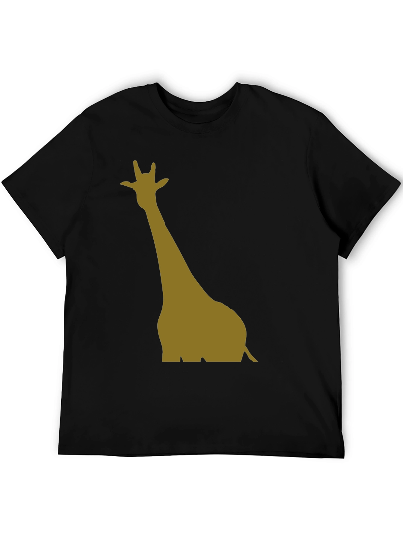 Giraffe Silhouette Black T-Shirt