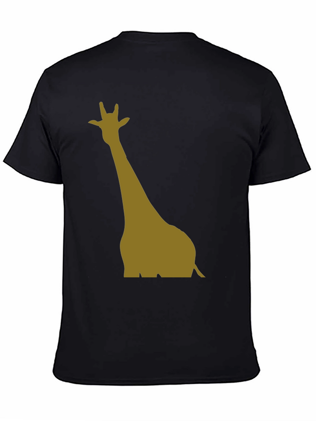 Giraffe Silhouette Black T-Shirt