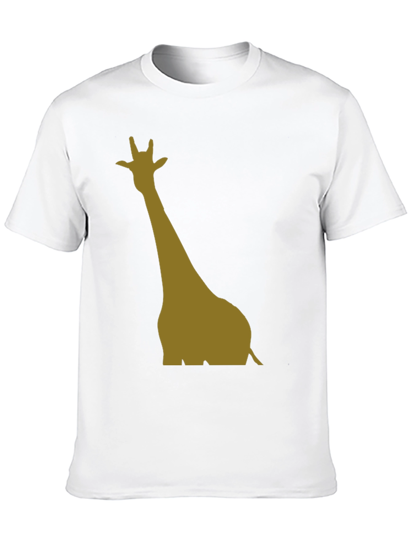 Giraffe Silhouette Black T-Shirt