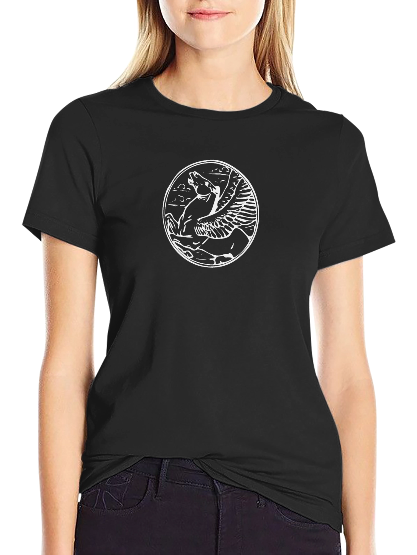 Pegasus Graphic Black T-Shirt