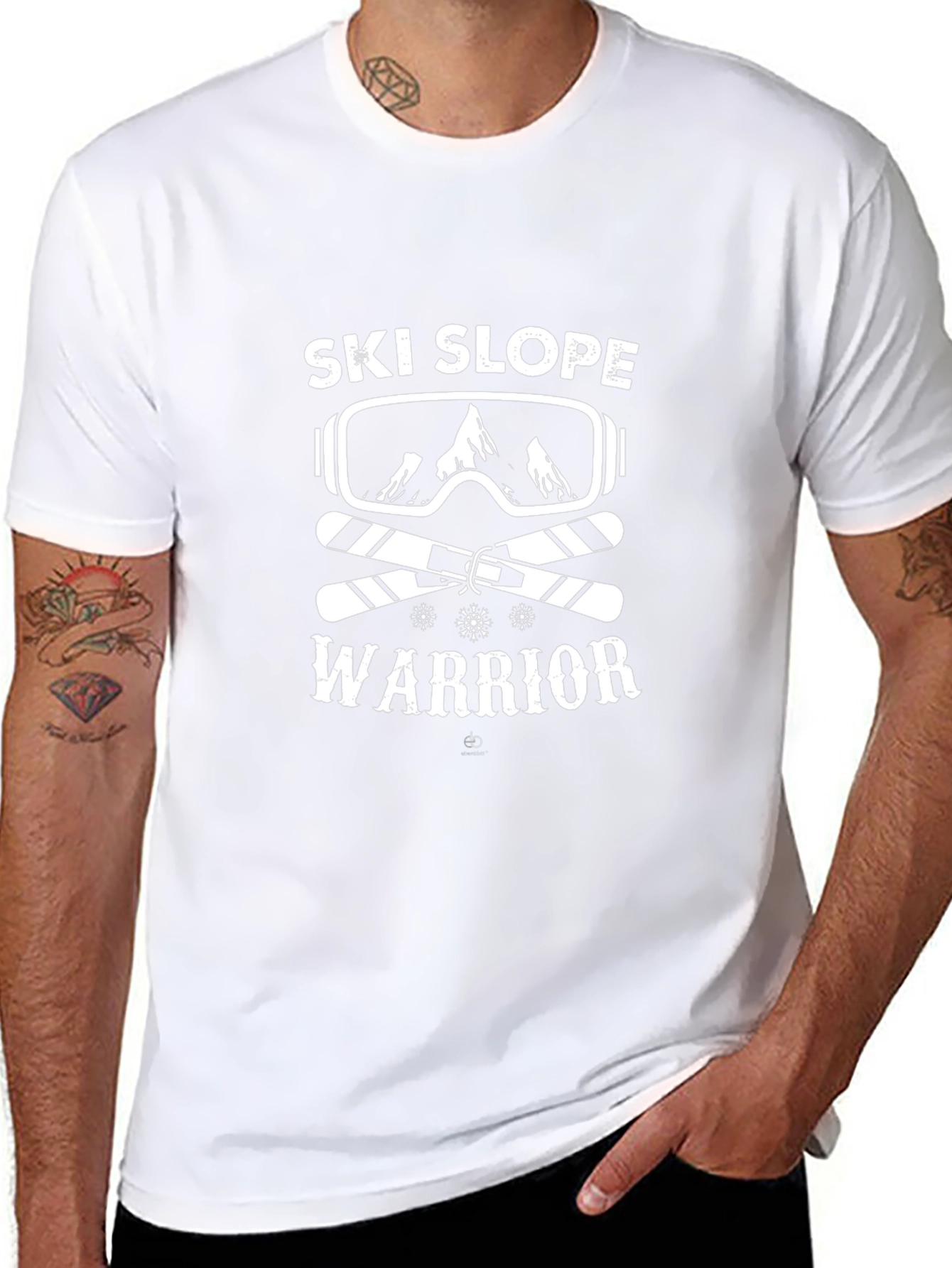 Ski Slope Warrior Graphic Tee - Black