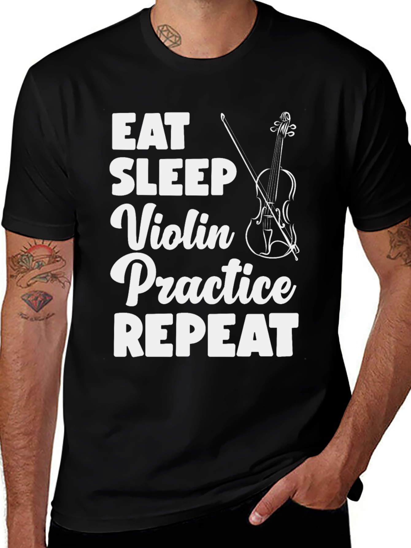 Eat Sleep Violin Practice T-Shirt Musician Gift