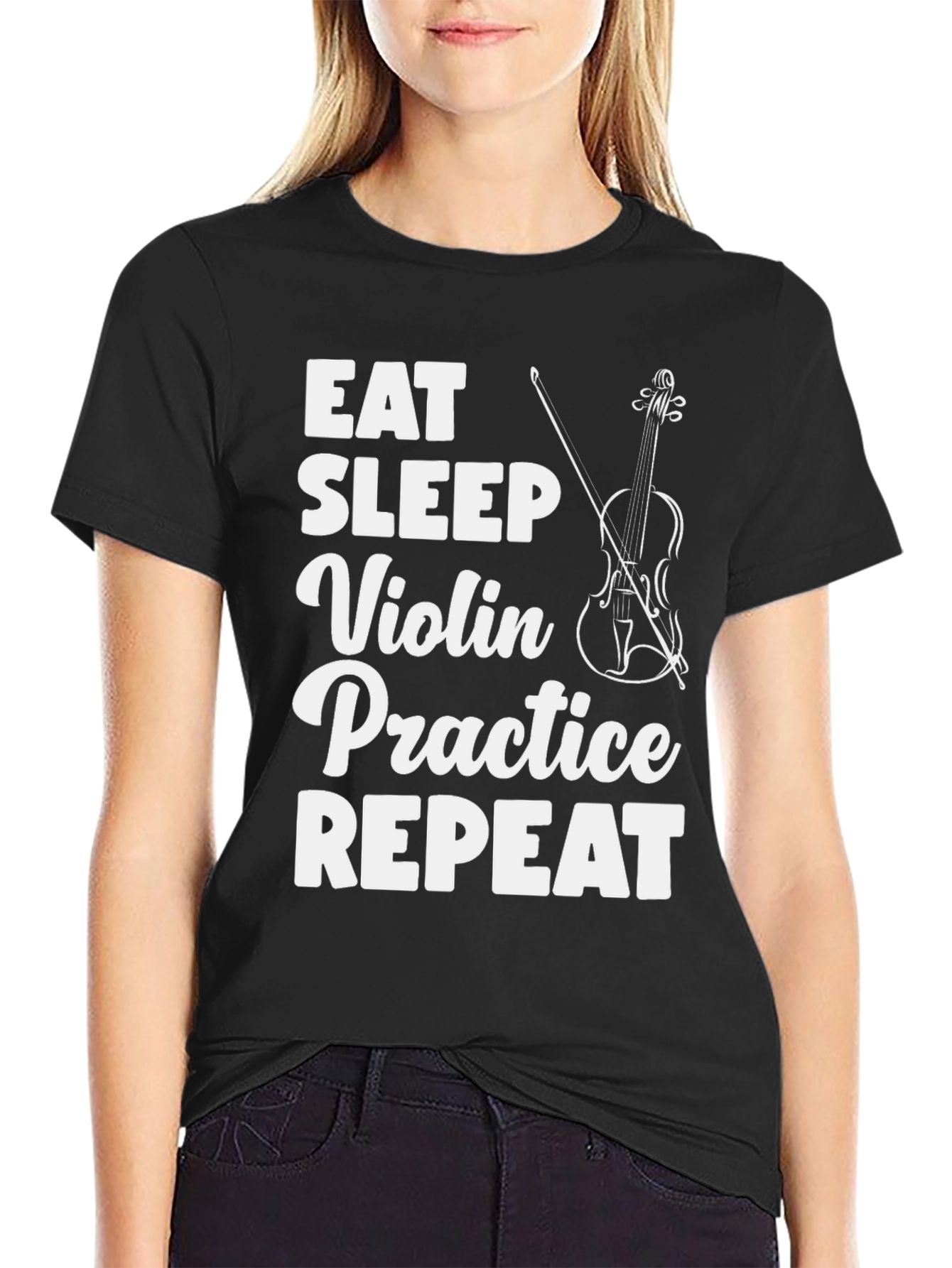 Eat Sleep Violin Practice T-Shirt Musician Gift