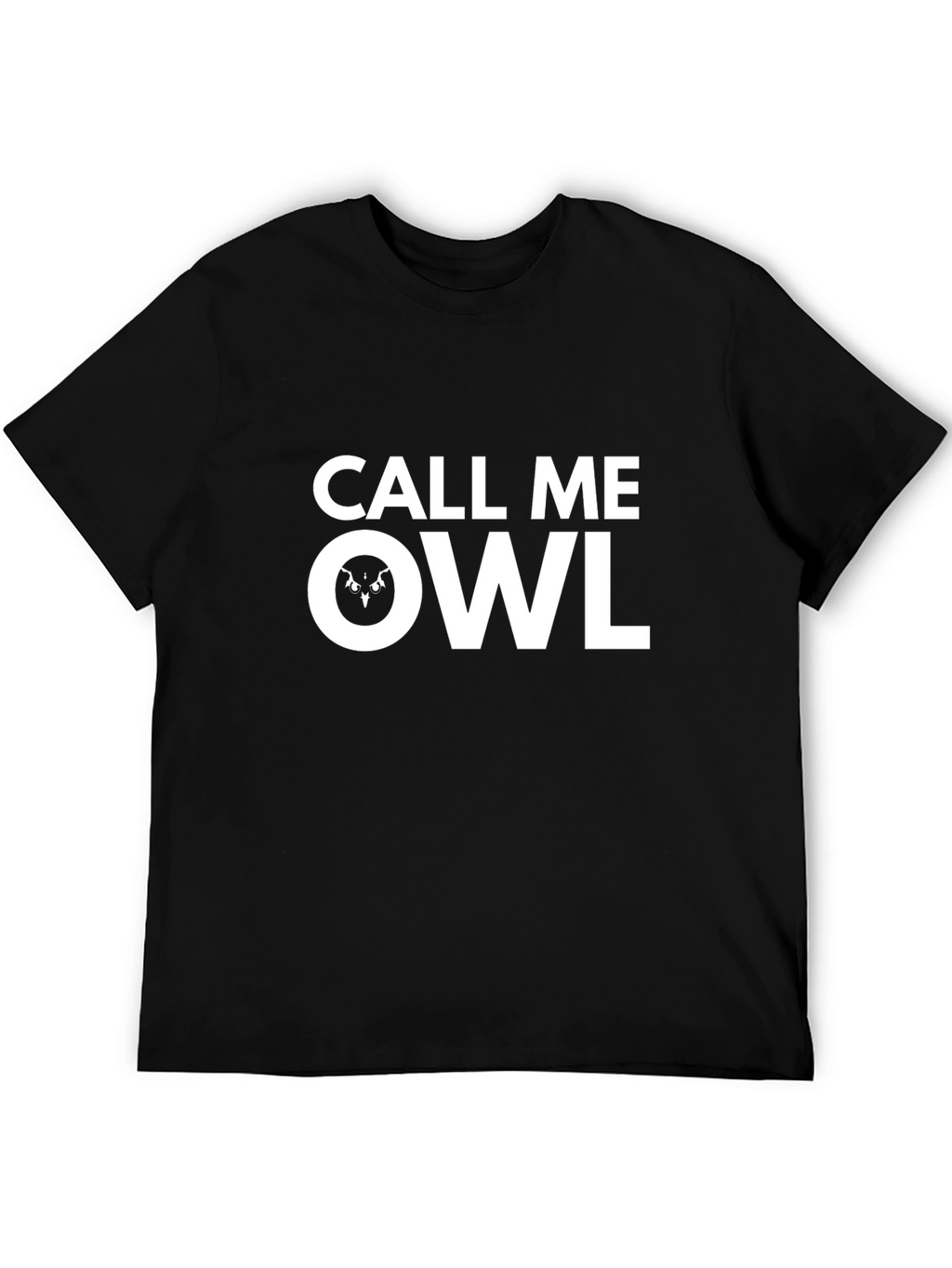 Call Me Owl Graphic T-Shirt - Black