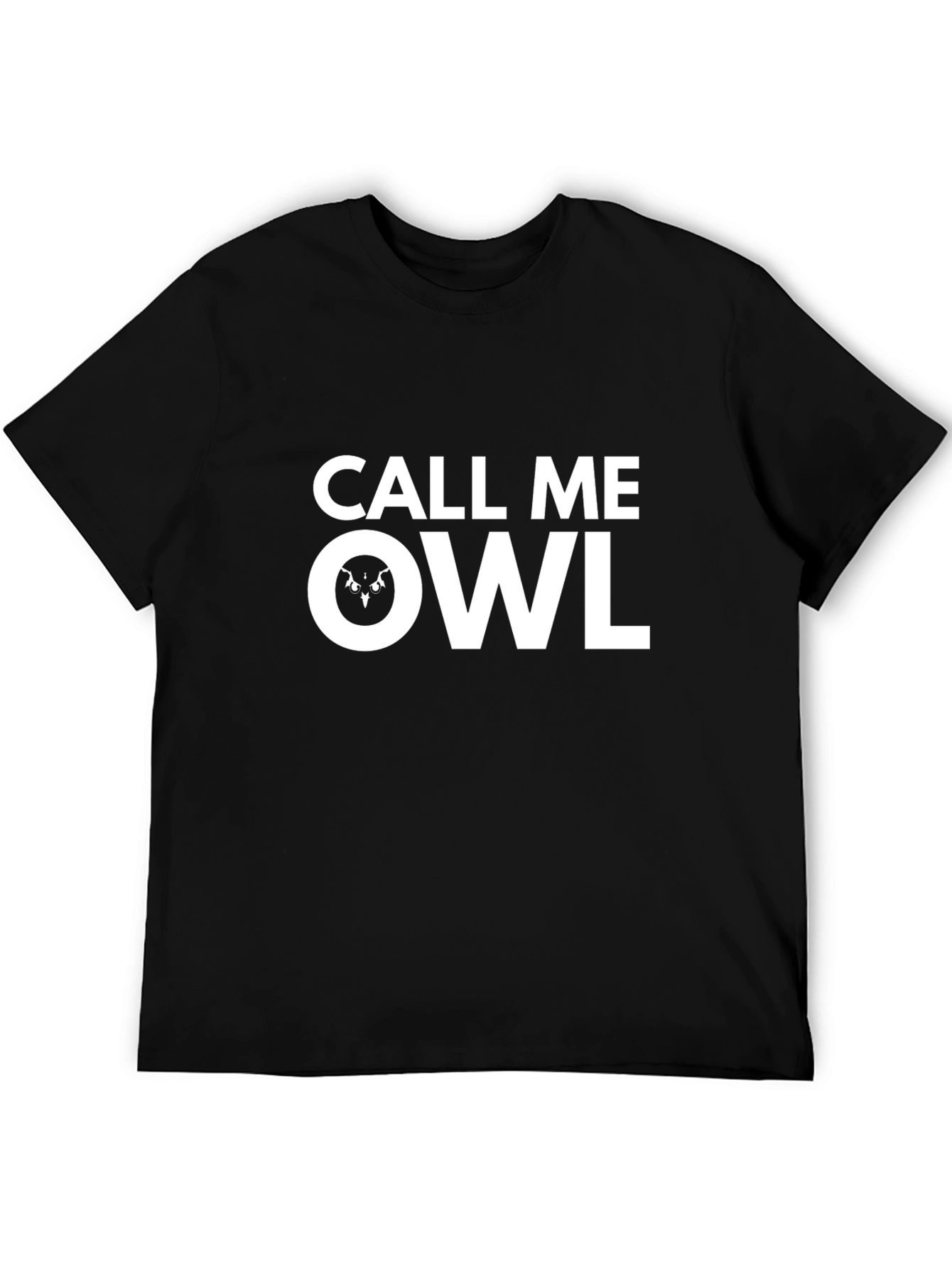 Call Me Owl Graphic T-Shirt - Black