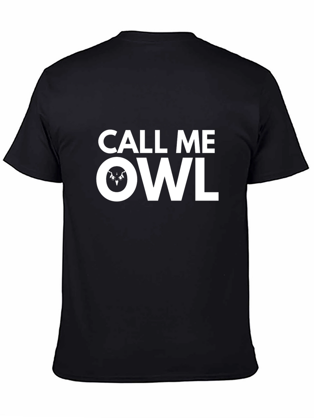 Call Me Owl Graphic T-Shirt - Black
