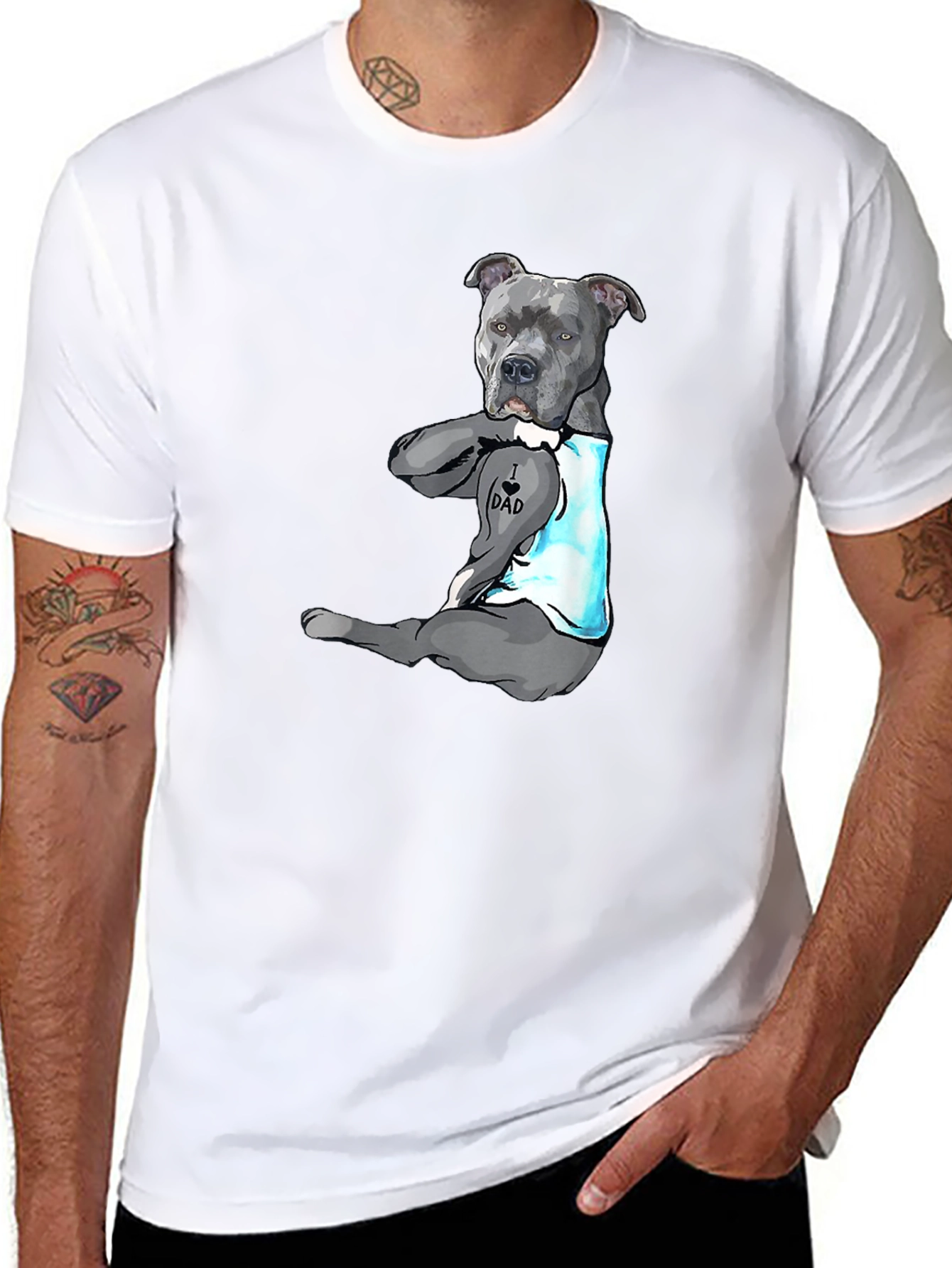 I Heart Dad Dog Graphic Tee