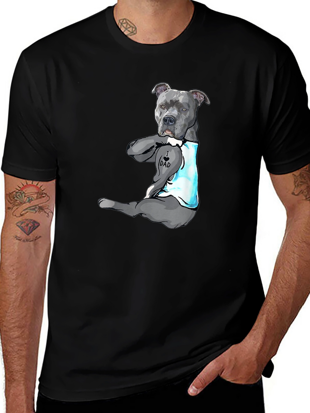 I Heart Dad Dog Graphic Tee