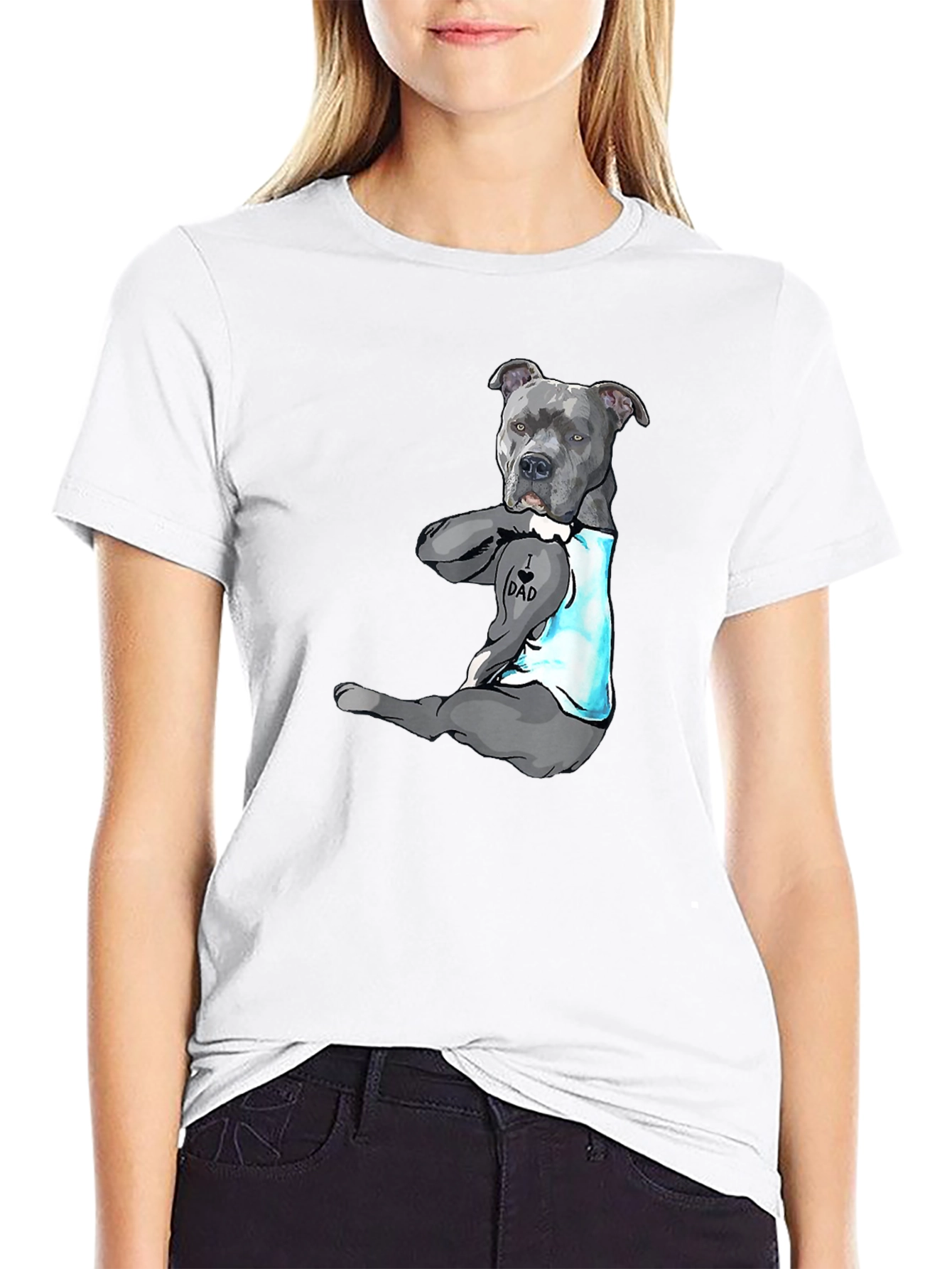 I Heart Dad Dog Graphic Tee