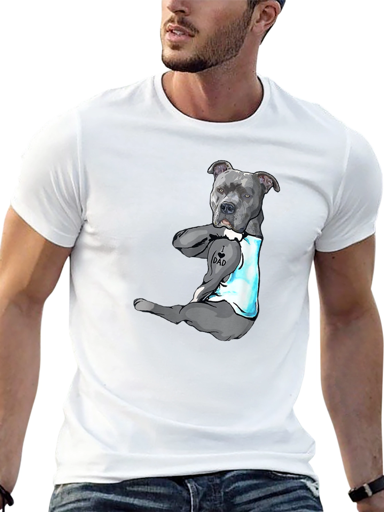 I Heart Dad Dog Graphic Tee
