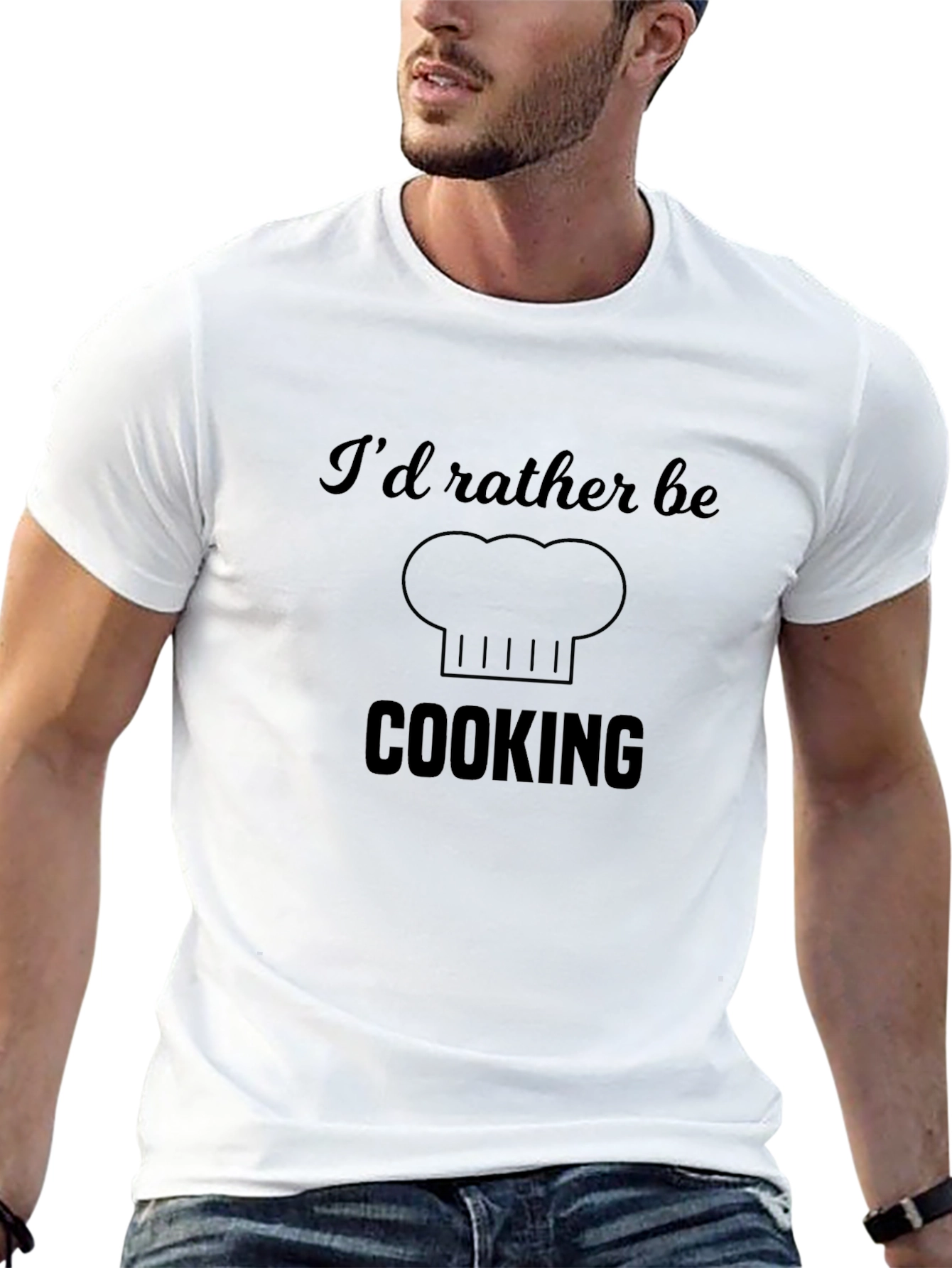 Id Rather Be Cooking Black T-Shirt