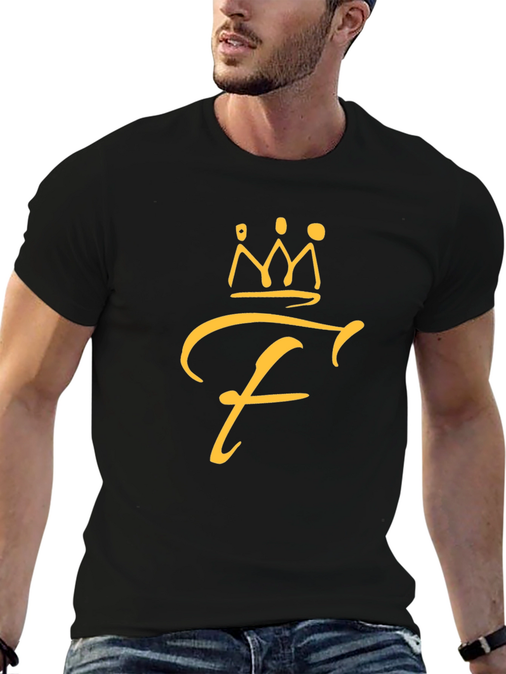 King Crown F Black T-Shirt