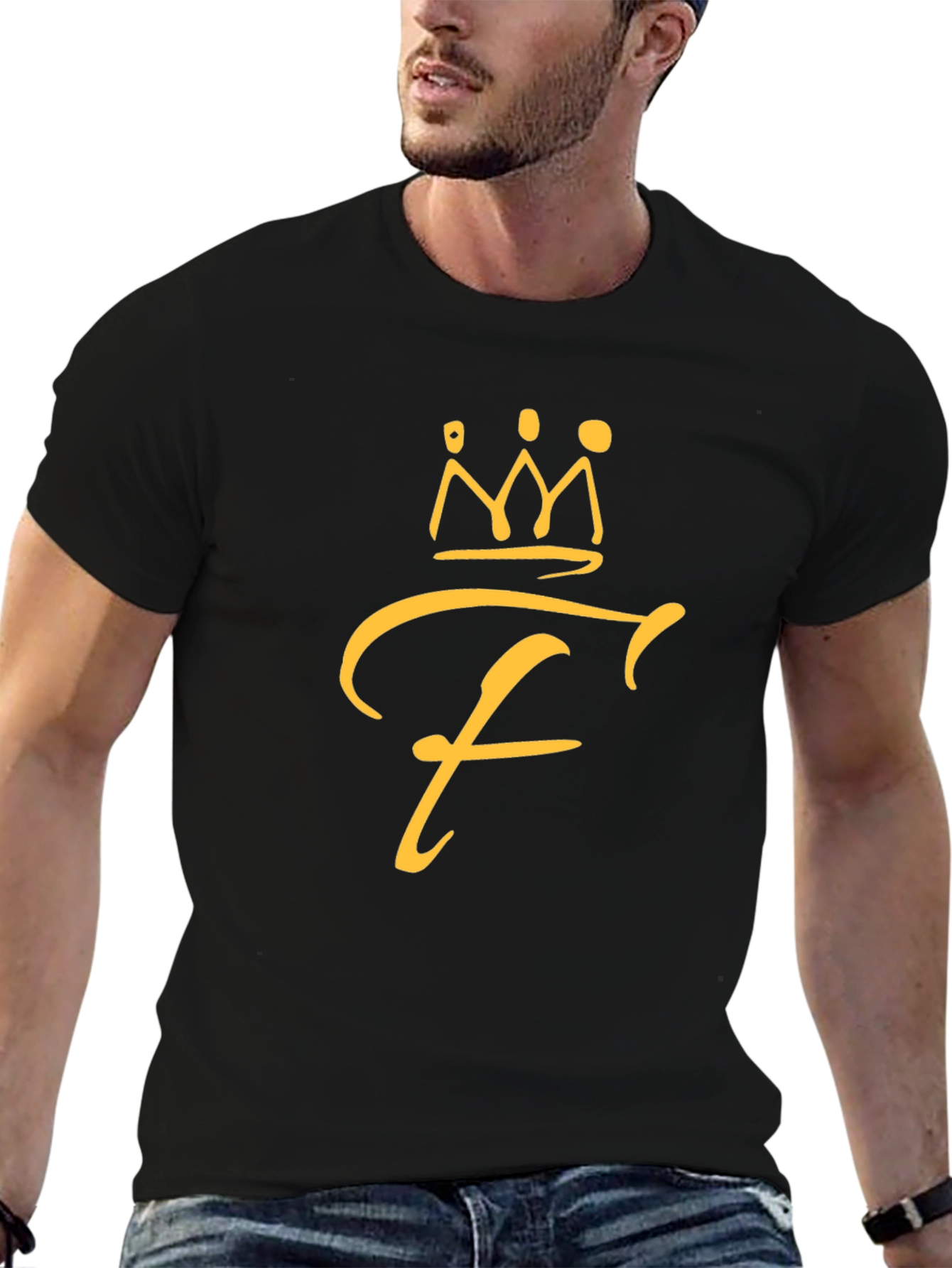King Crown F Black T-Shirt