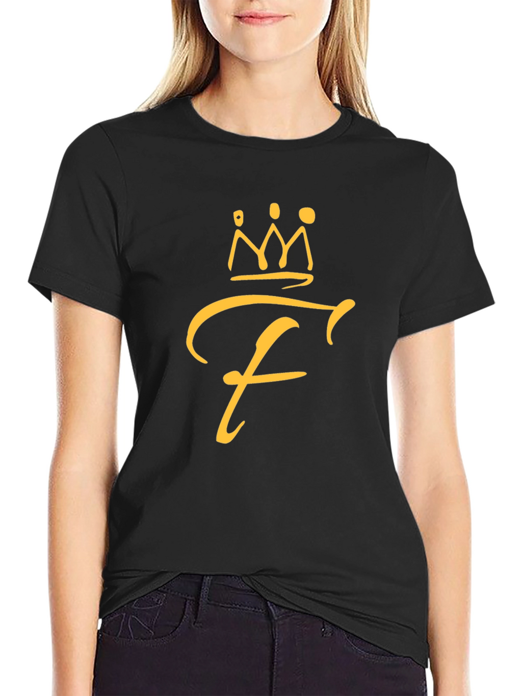 King Crown F Black T-Shirt