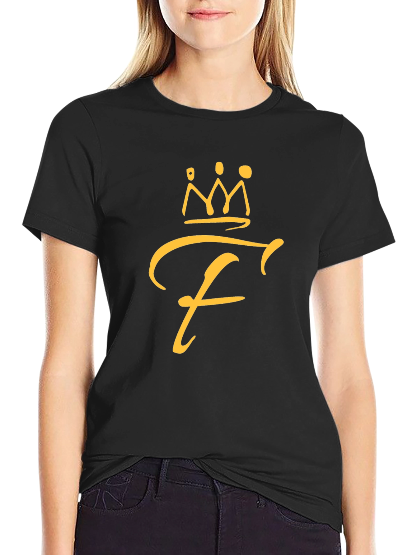 King Crown F Black T-Shirt