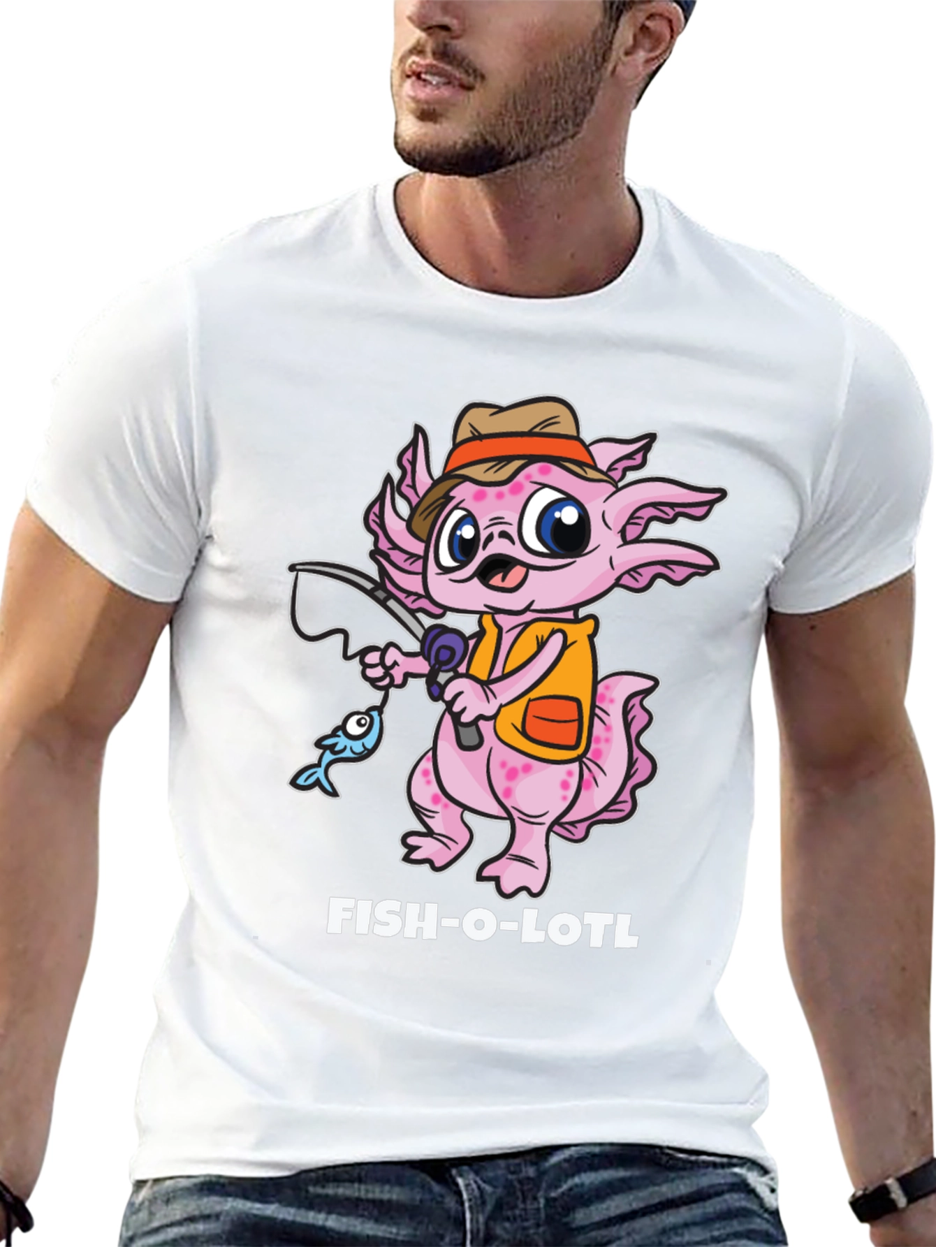 Fish-O-Lotl Graphic T-Shirt - Black