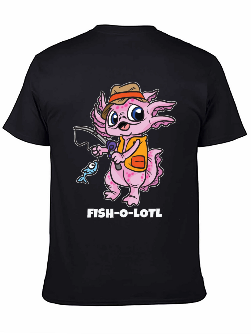 Fish-O-Lotl Graphic T-Shirt - Black