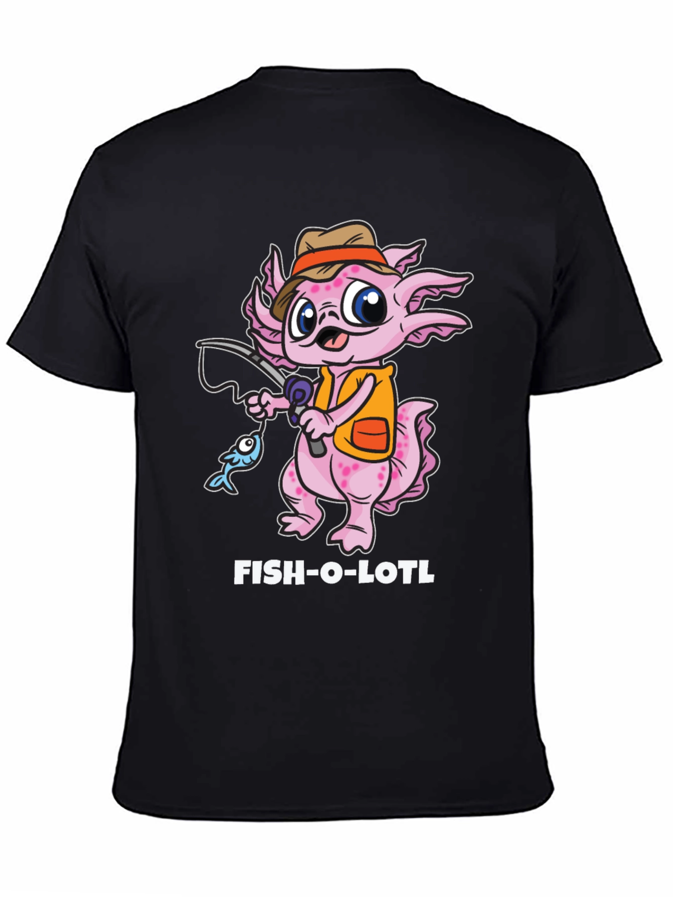 Fish-O-Lotl Graphic T-Shirt - Black