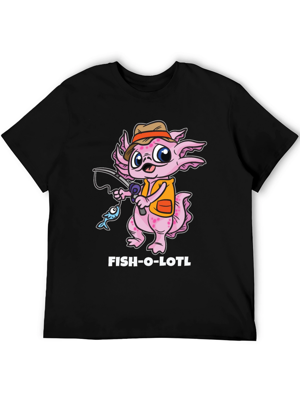 Fish-O-Lotl Graphic T-Shirt - Black