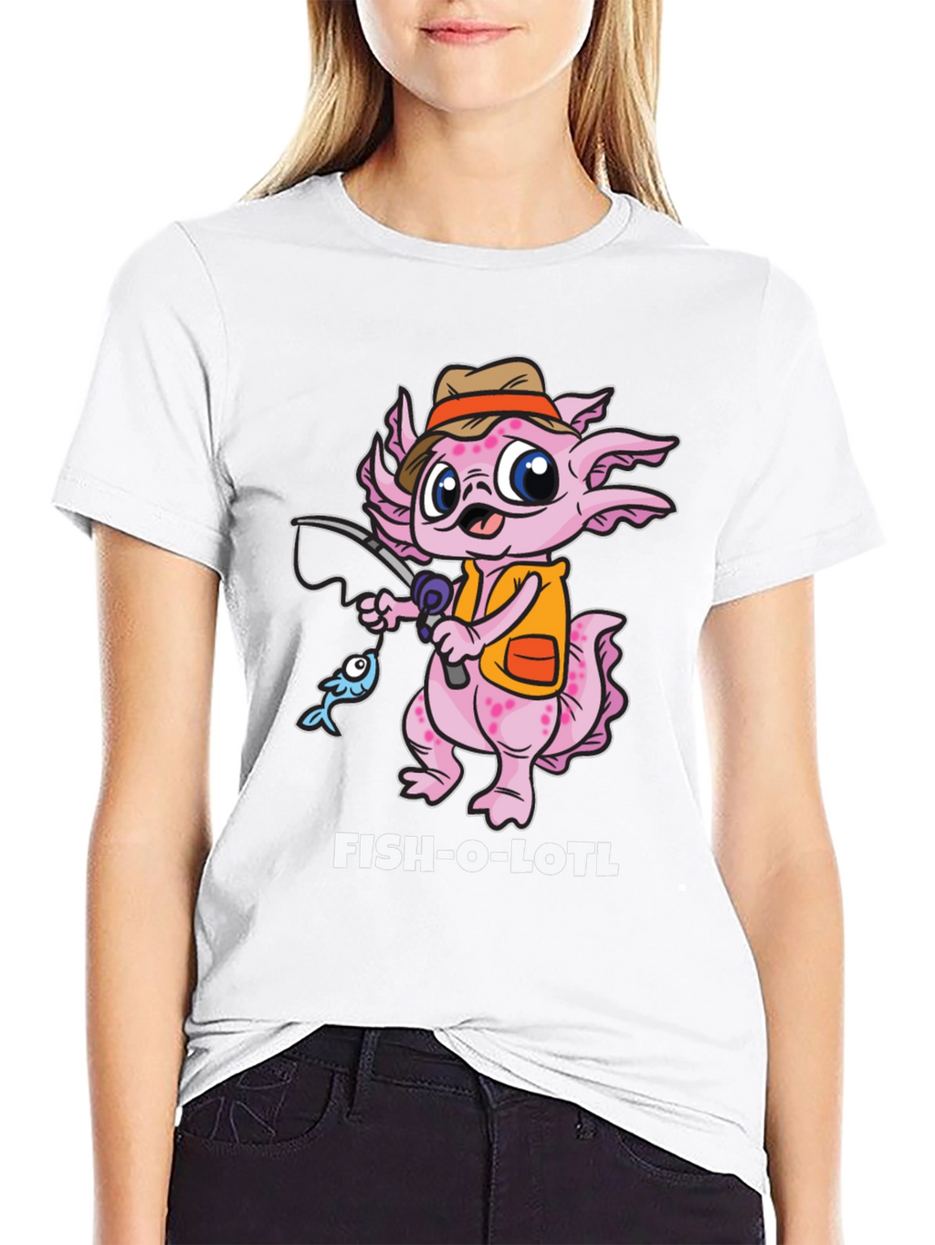 Fish-O-Lotl Graphic T-Shirt - Black