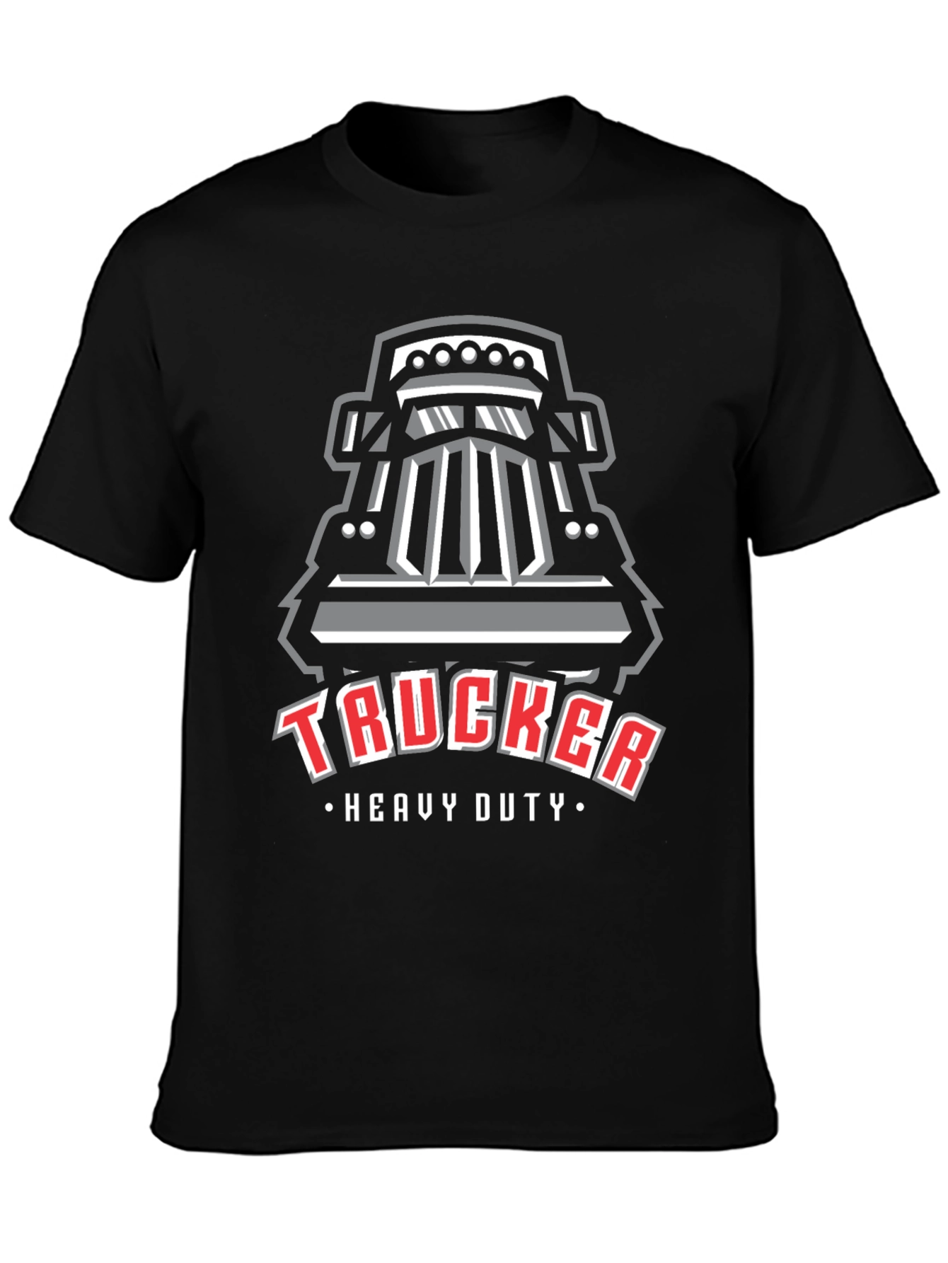 Trucker Heavy Duty Graphic T-Shirt - Black