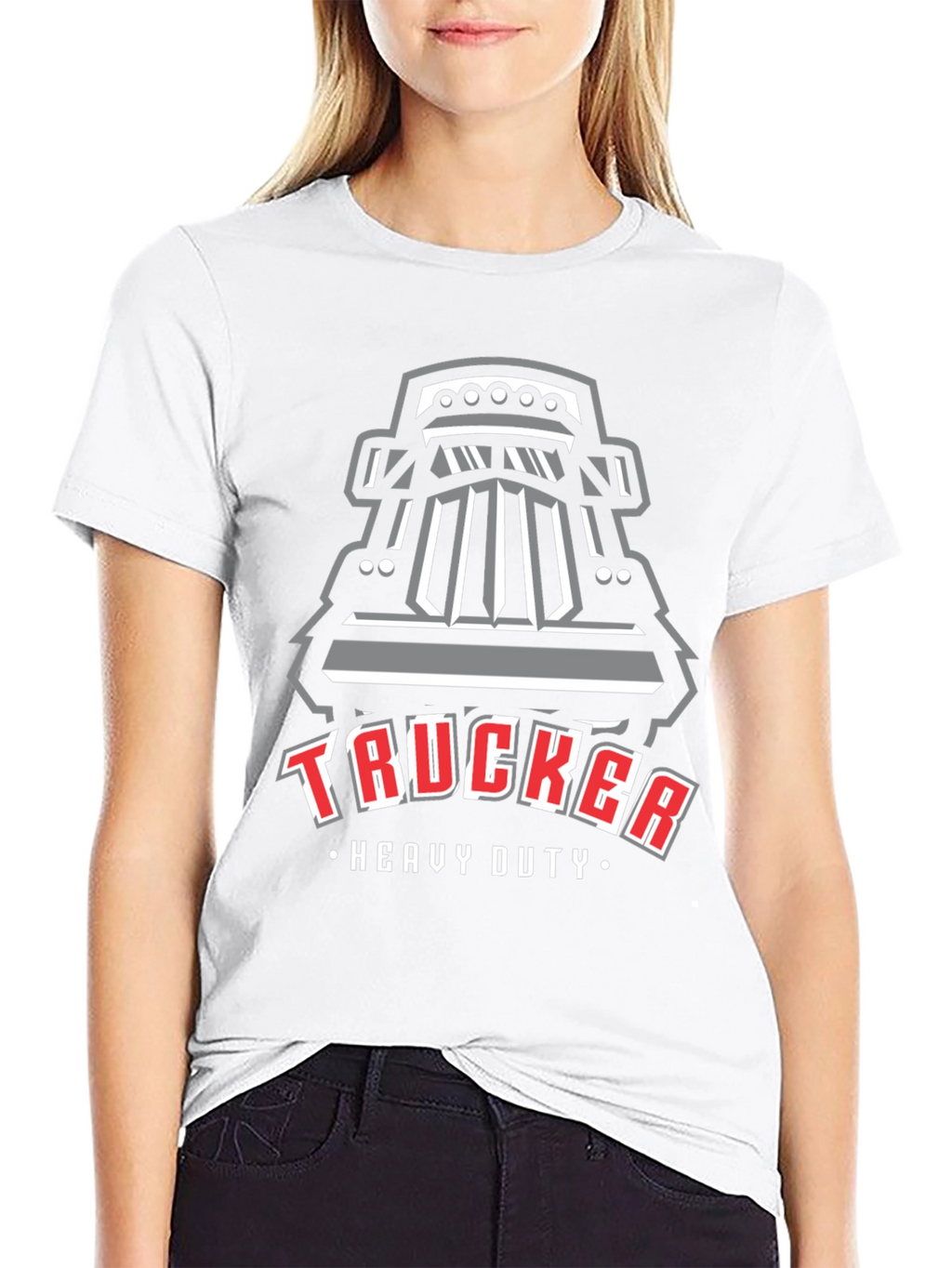Trucker Heavy Duty Graphic T-Shirt - Black