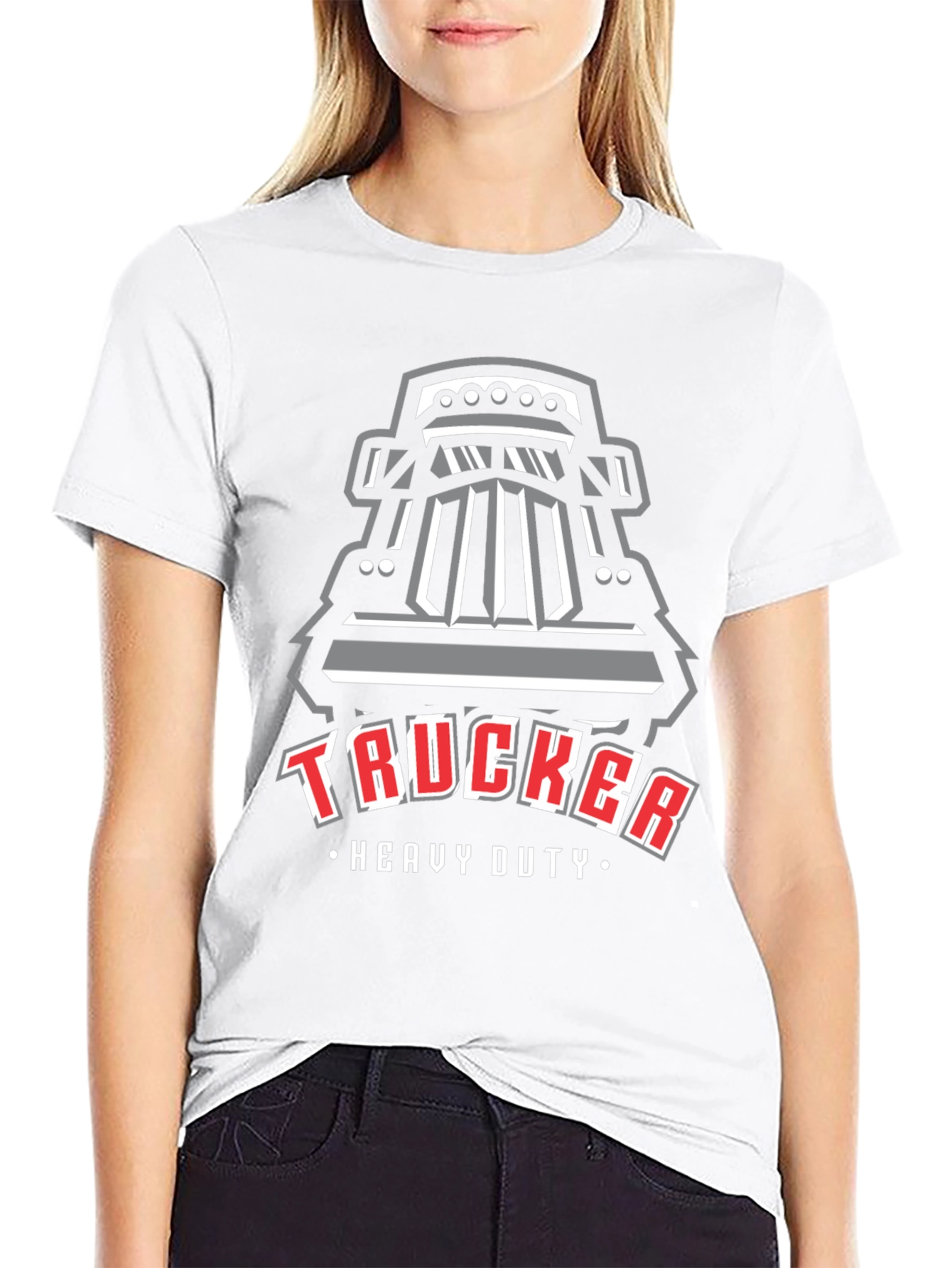 Trucker Heavy Duty Graphic T-Shirt - Black