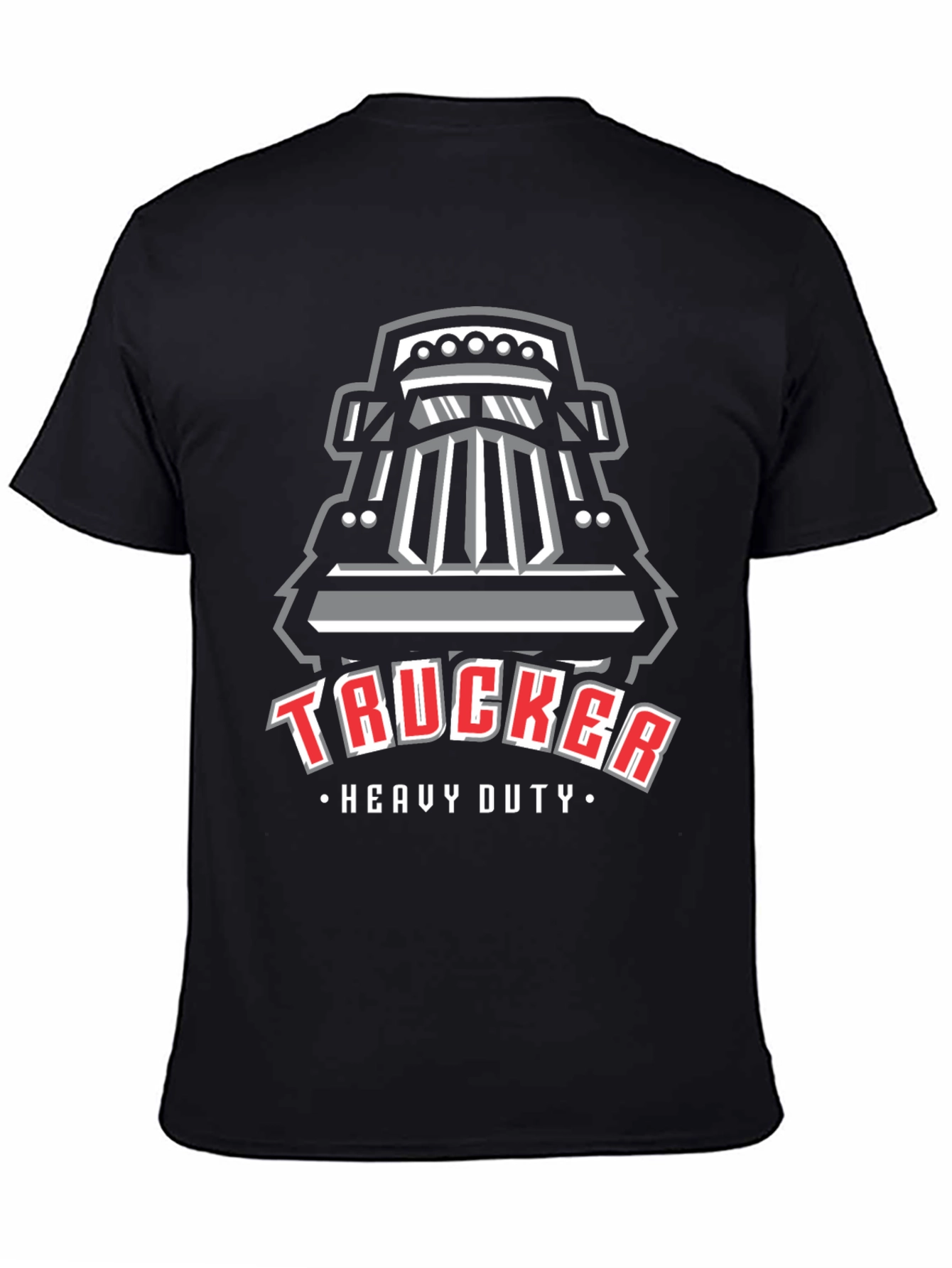 Trucker Heavy Duty Graphic T-Shirt - Black