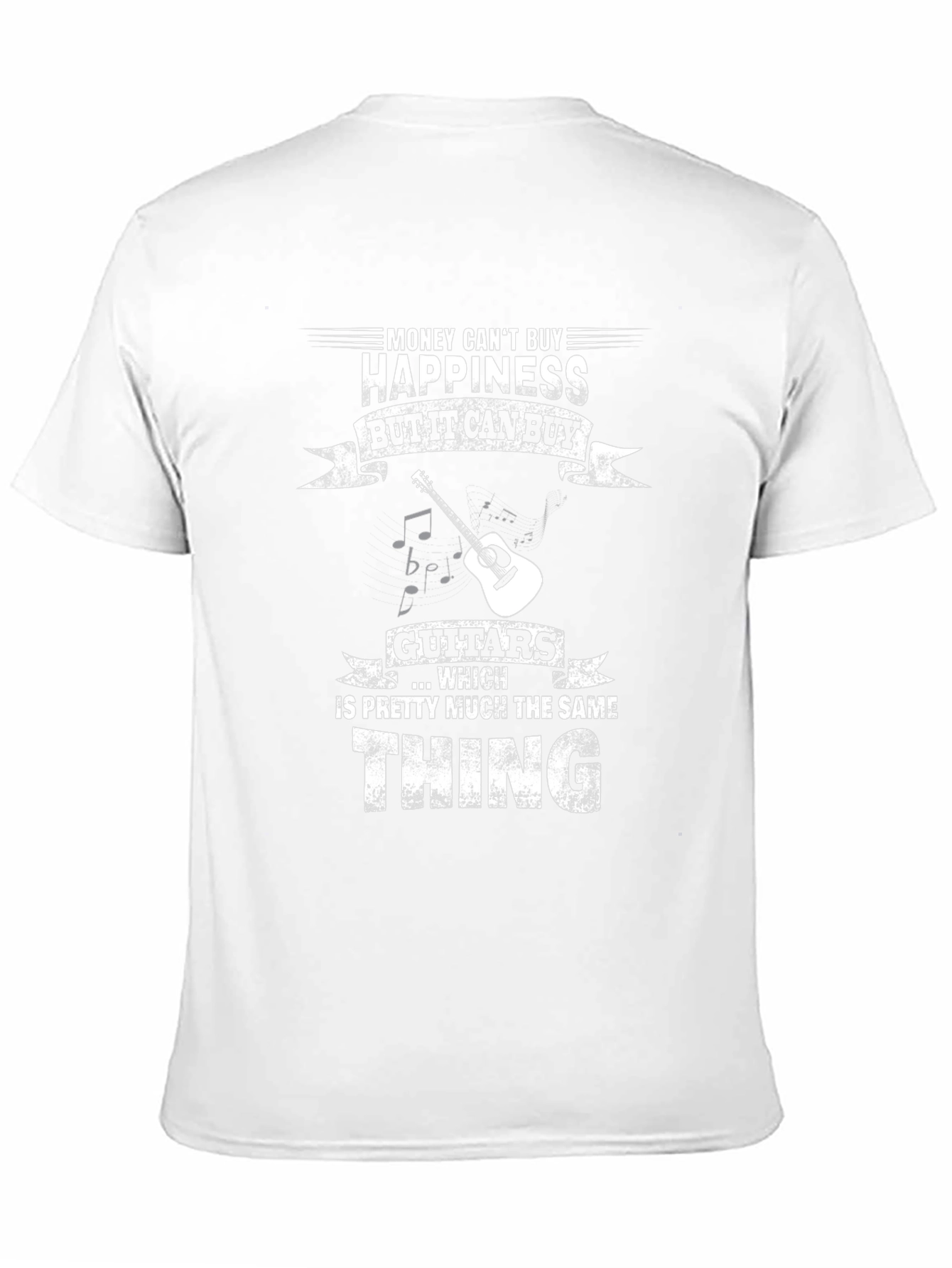 Money Cant Buy Happiness Guitar T-Shirt