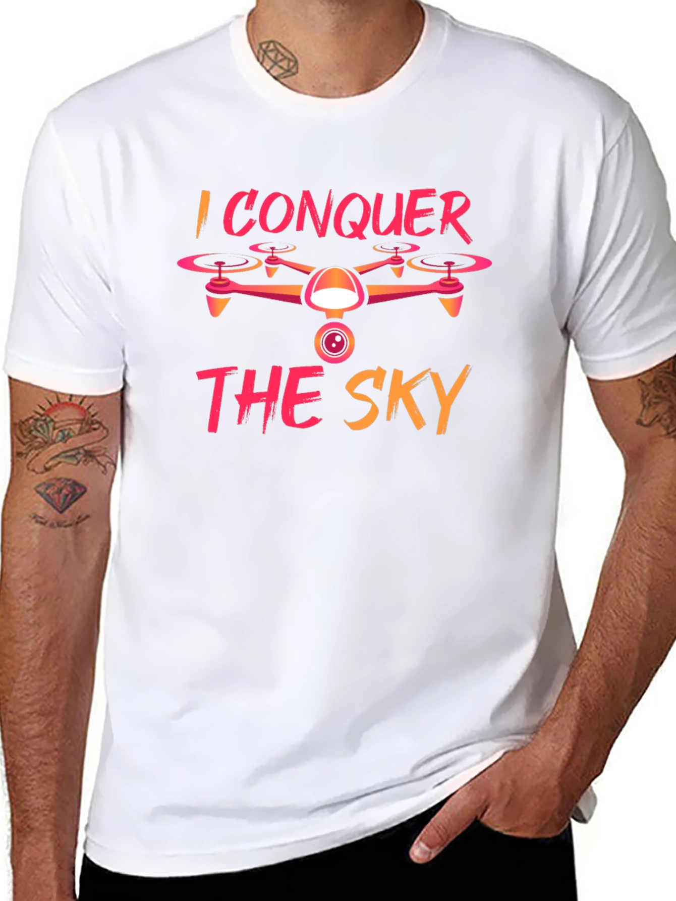 I Conquer The Sky Drone Graphic Tee
