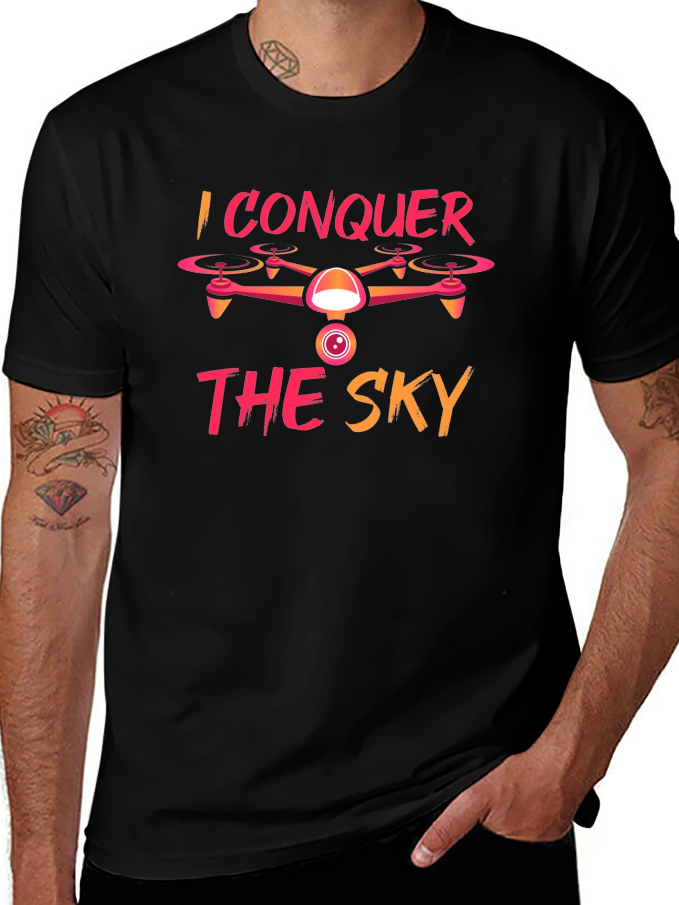 I Conquer The Sky Drone Graphic Tee