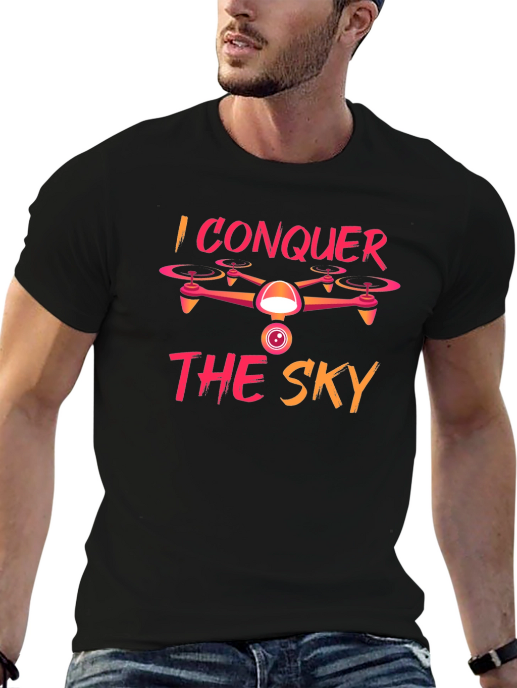 I Conquer The Sky Drone Graphic Tee