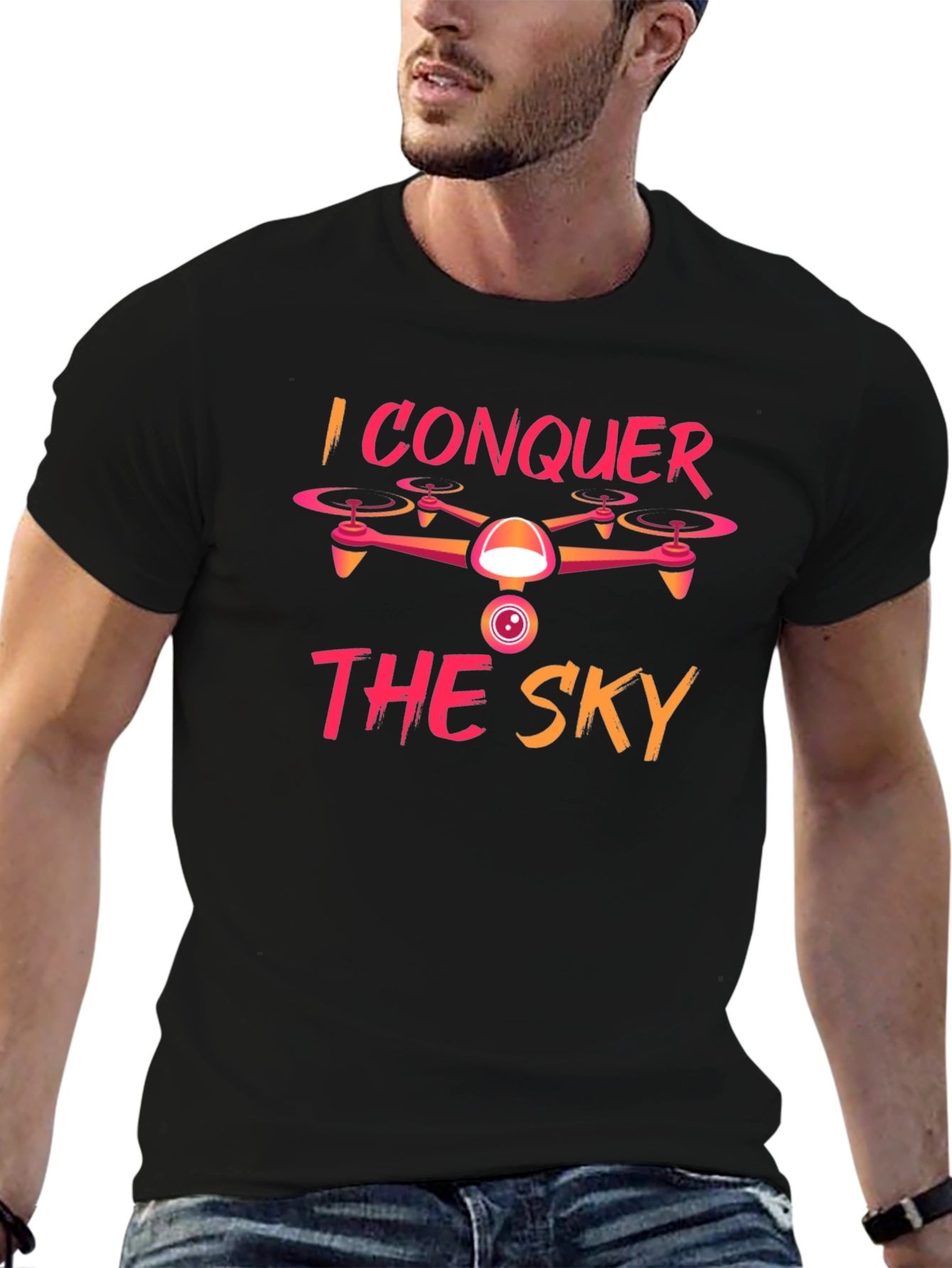 I Conquer The Sky Drone Graphic Tee