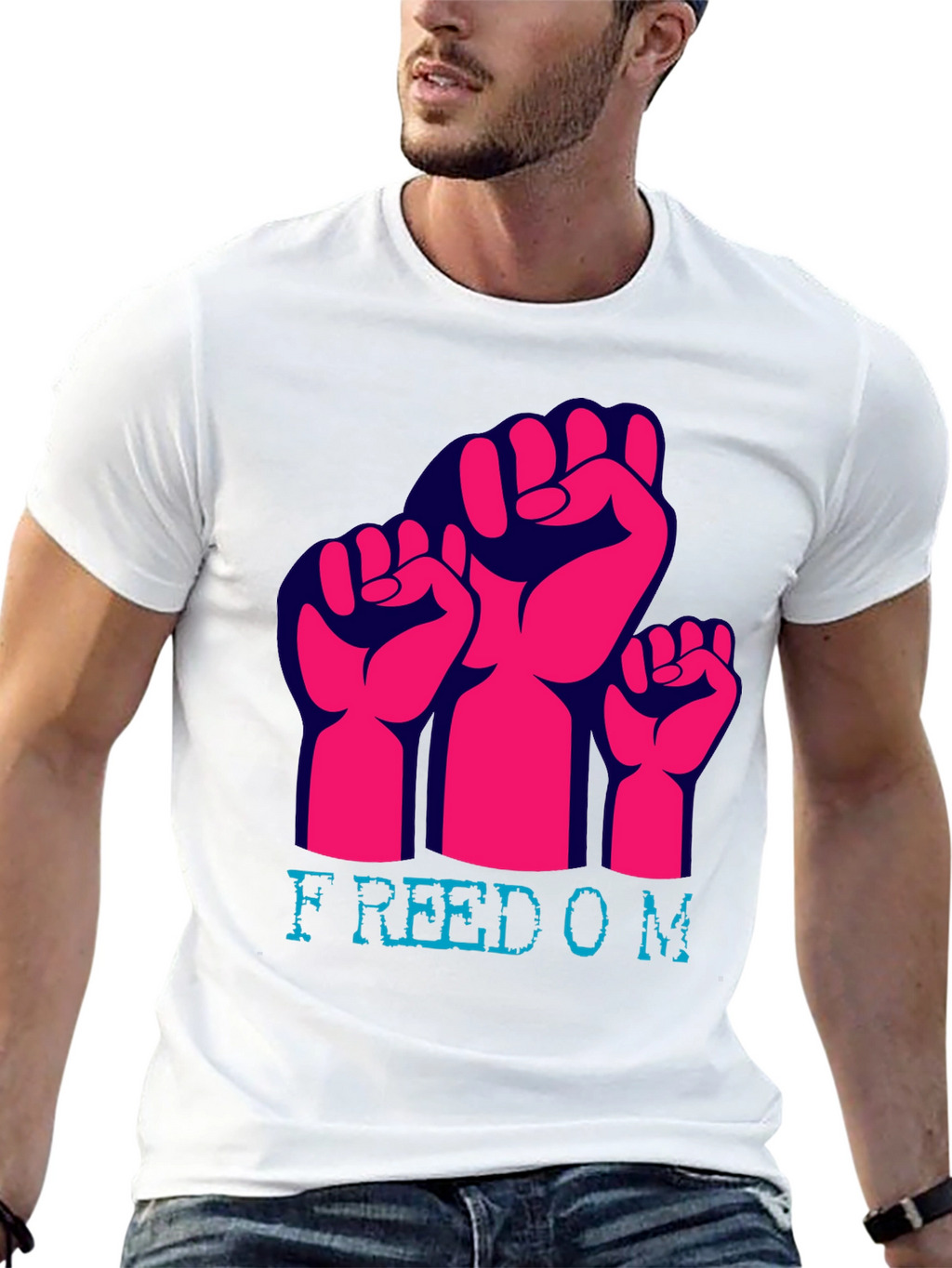 Freedom Fist Graphic Tee - Black