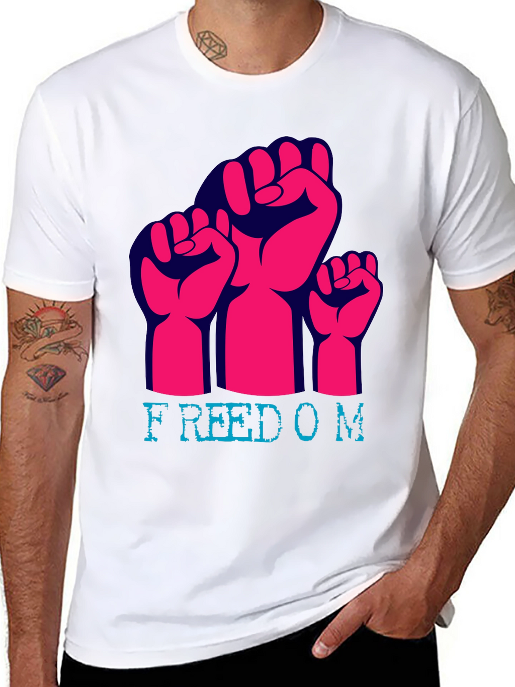 Freedom Fist Graphic Tee - Black