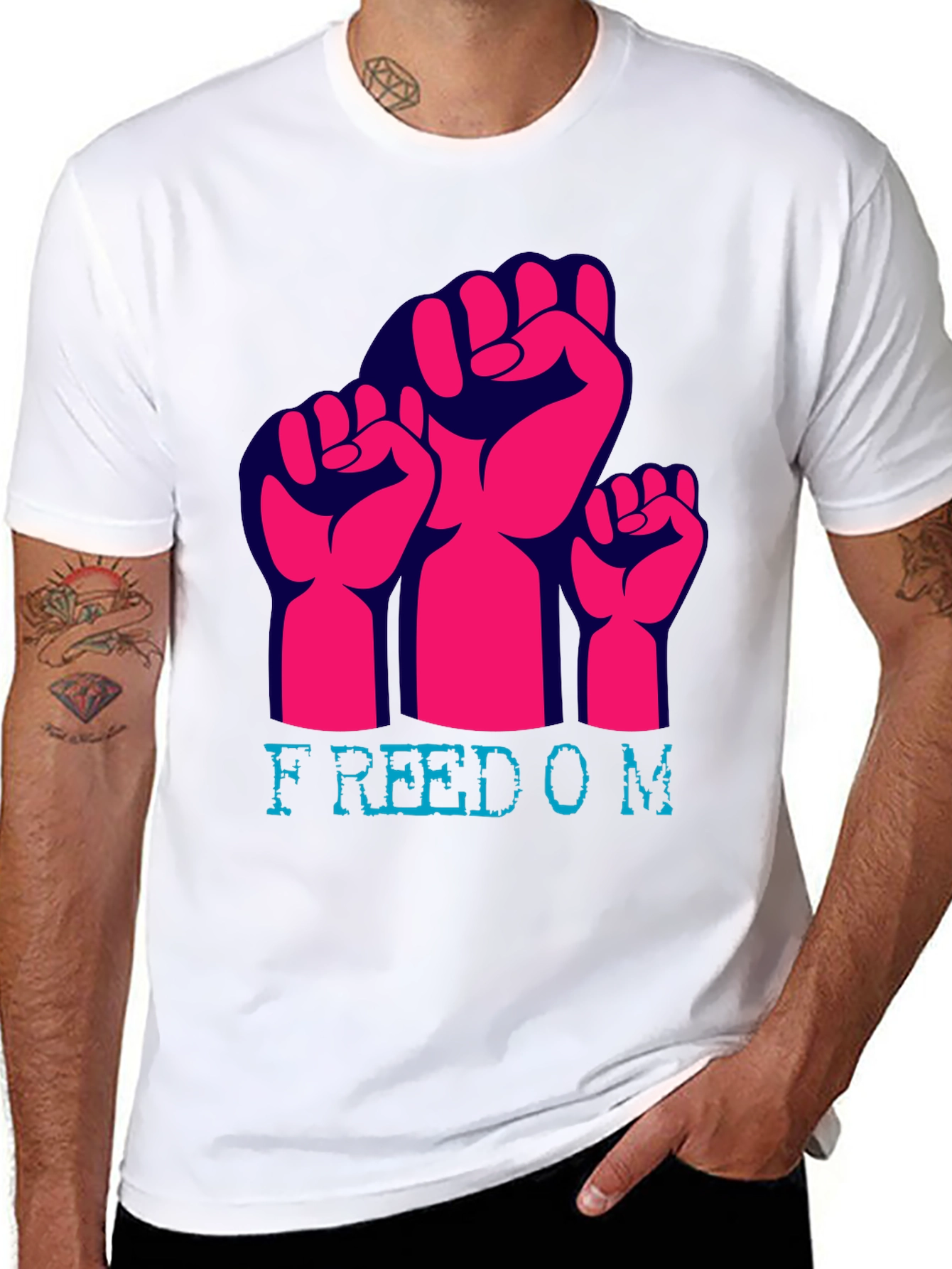 Freedom Fist Graphic Tee - Black